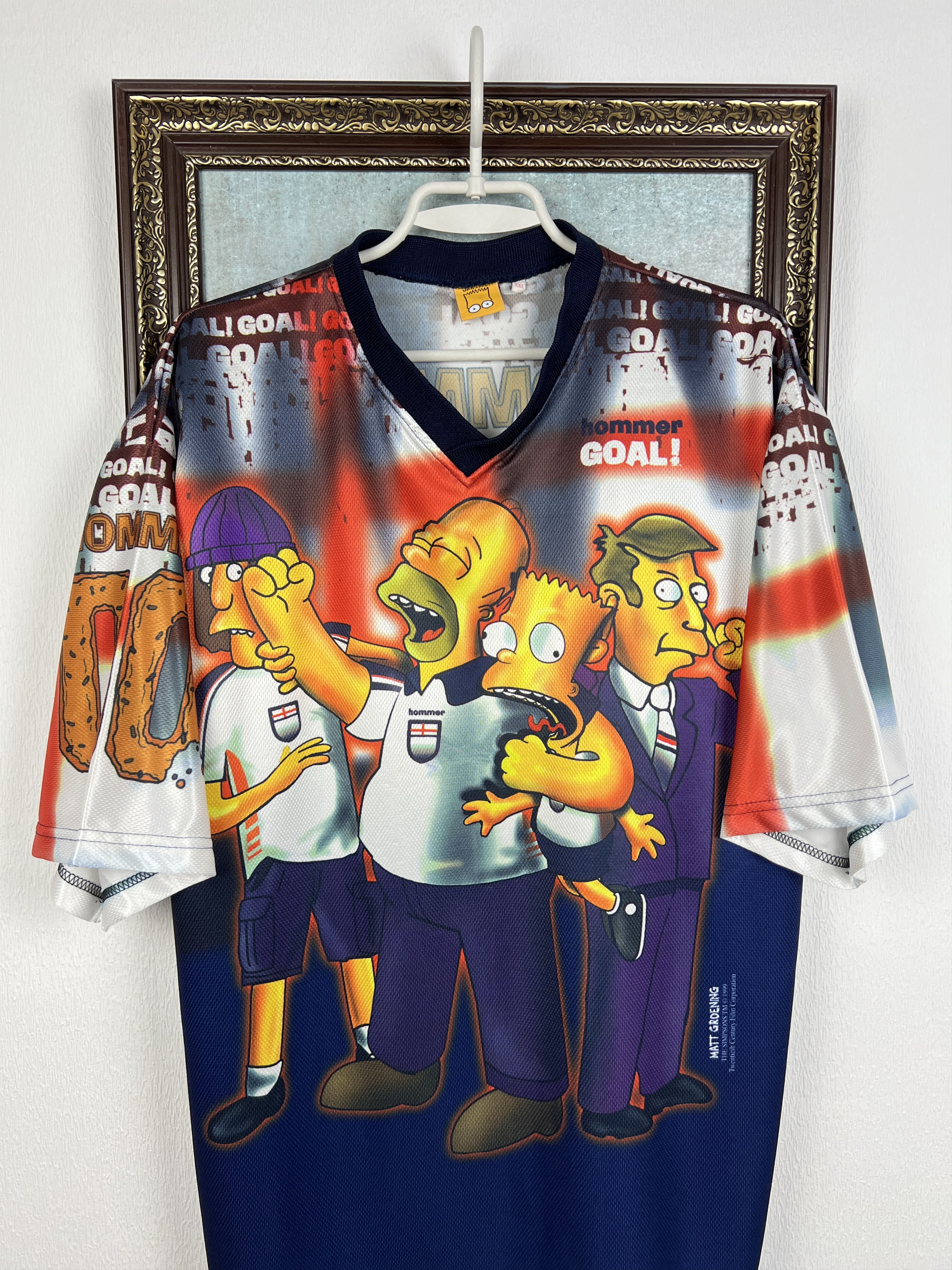 The Simpsons The Simpsons Homer Bart England Football Shirt Jersey Trikot Size US XXL / EU 58 / 5 - 2 Thumbnail