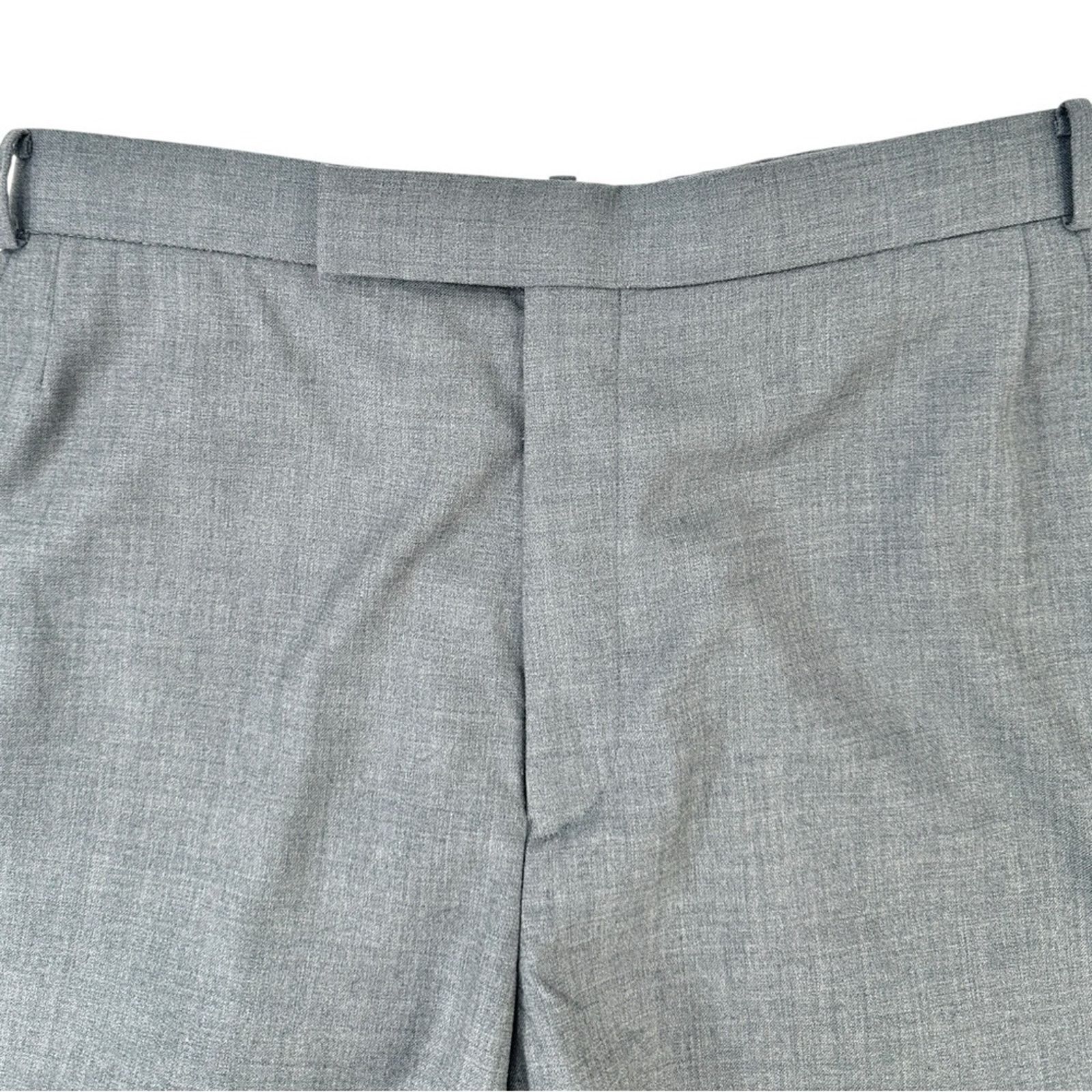 Thom Browne Gray Fold Over Cuffed Wool Dress Shorts Size US 32 / EU 48 - 3 Thumbnail