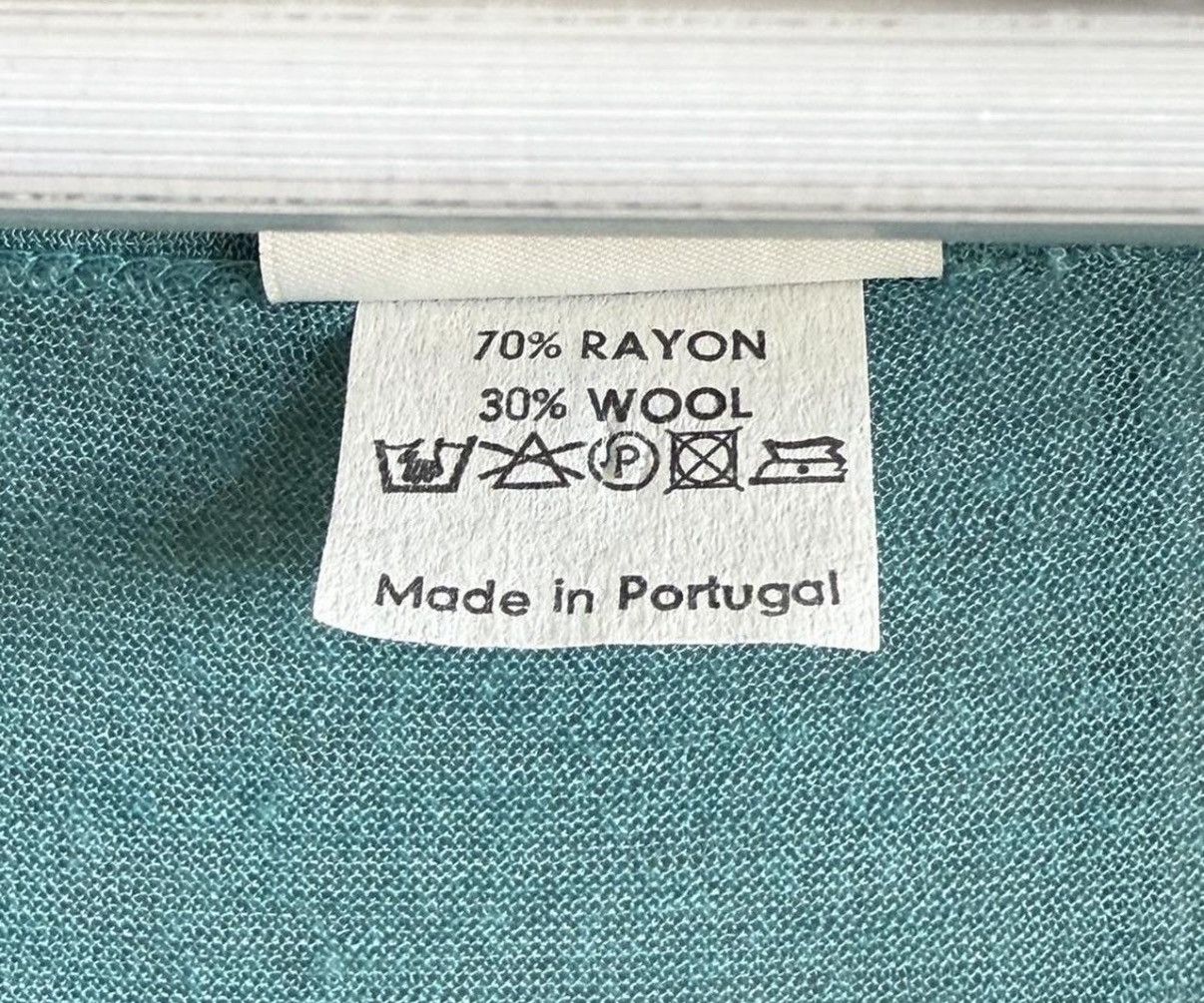 Dries Van Noten Rayon/Wool Turquoise Scoop Neck Long Sleeve Size M / US 6-8 / IT 42-44 - 6 Thumbnail