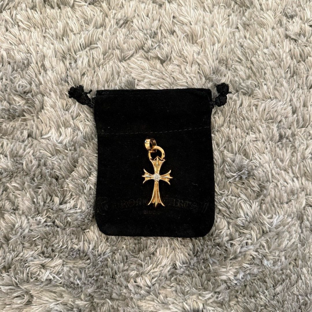 Chrome Hearts Chrome Hearts 22k Gold Cross Pendant with Diamond Size ONE SIZE - 1 Thumbnail
