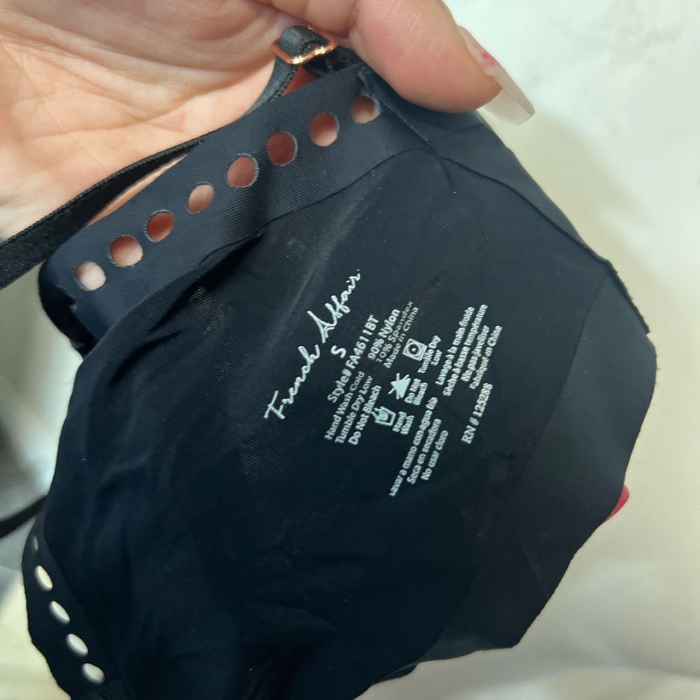 Other French Affair Black Cutout Bralette Top Size S Size S / US 4 / IT 40 - 2 Thumbnail