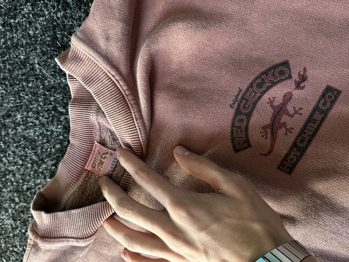 Band Tees × Vintage 🌶️Vintage 90s Hot Chile Co Red GESCO Faded SWEATSHIRT 90S Size US XL / EU 56 / 4 - 6 Thumbnail