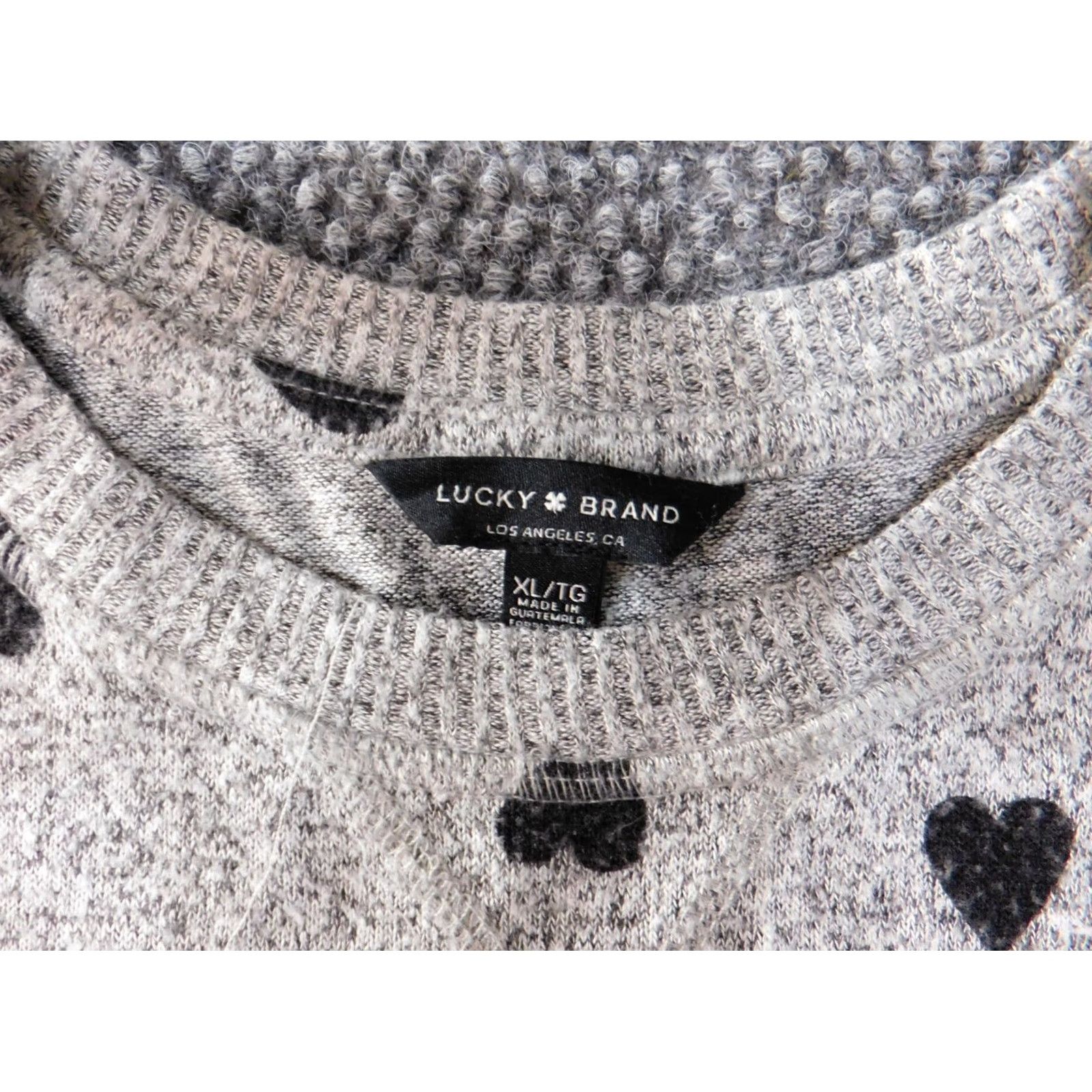 Lucky Brand Lucky Brand Sweater Womens XL Gray Crew Neck Geometric Embroidered Viscose Knit Pullover Regular Fit Long Sleeve Casual Size XL / US 12-14 / IT 48-50 - 4 Thumbnail