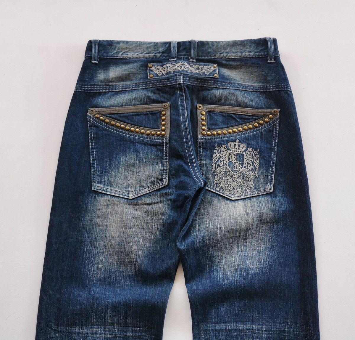 Karl Kani Loose Fit Vintage Karl Kani Studded Embroidery Denim Jeans Size US 34 / EU 50 - 4 Thumbnail