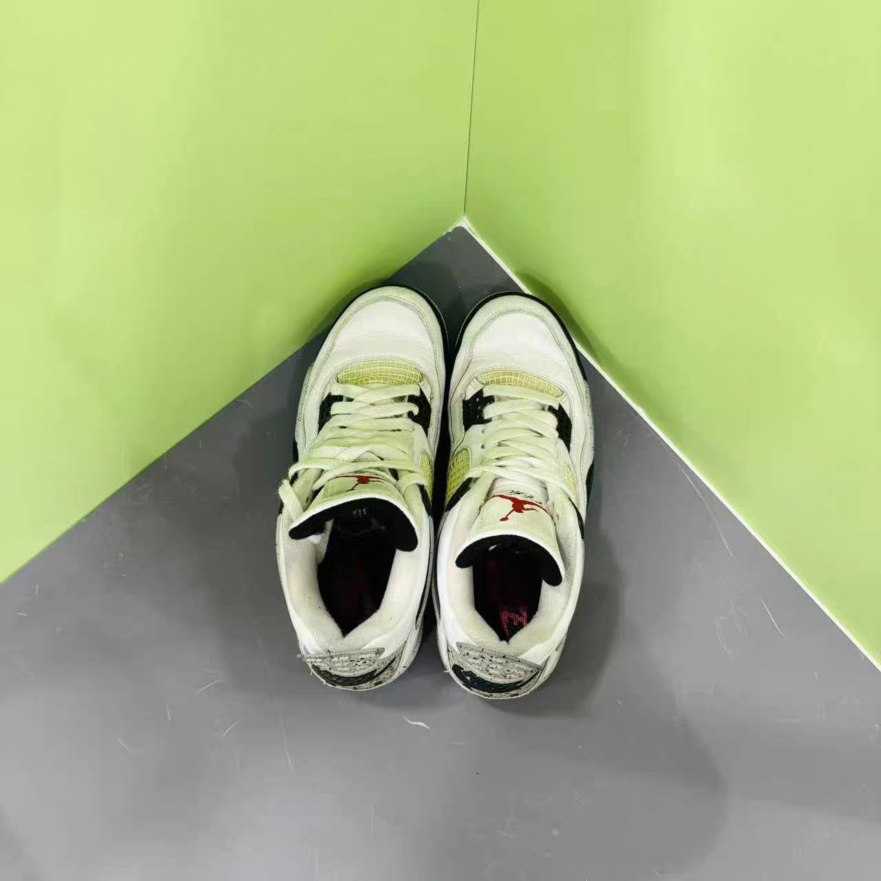 Jordan Brand Air Jordan 4 Retro White Cement Basketball Shoes K15 Size US 7.5 / EU 40-41 - 7 Thumbnail