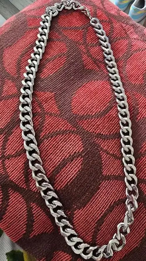 Jewelry 14 MM + 55 cm Cuban Link Chain Necklace Size ONE SIZE - 2 Thumbnail