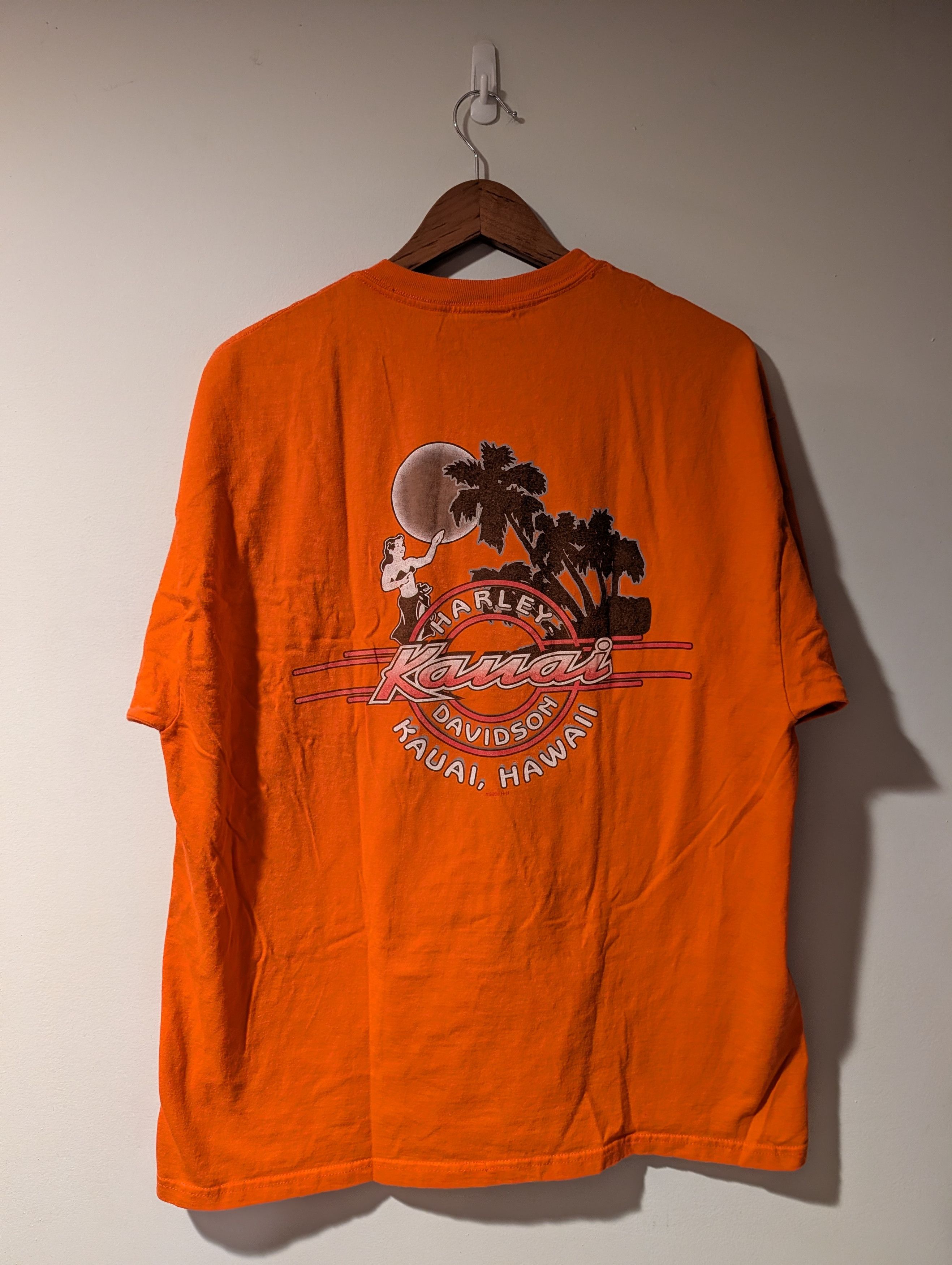 Harley Davidson Vintage Harley Davidson Kauai Hawaii Hula Girl Pocket Tee Size US XL / EU 56 / 4 - 1 Thumbnail