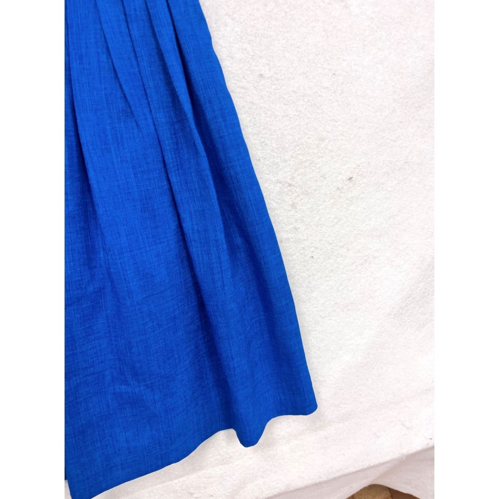 Ellen Tracy Ellen Tracy Dress Sleeveless Blue Fit & Flare Knee Length Womens 6 Size M / US 6-8 / IT 42-44 - 5 Thumbnail