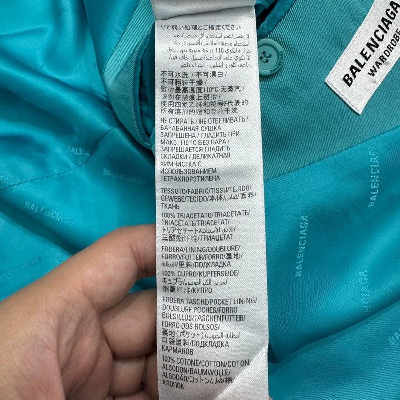 Balenciaga Balenciaga size 36 Teal Pleated Blazer Jacket Size S / US 4 / IT 40 - 3 Thumbnail