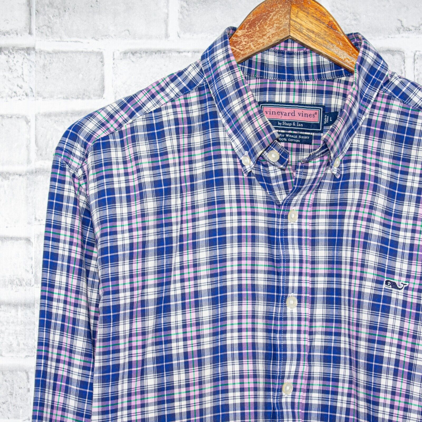 Vineyard Vines Vineyard Vines Slim Fit Button Down Whale Shirt Blue Purple Size US L / EU 52-54 / 3 - 5 Thumbnail