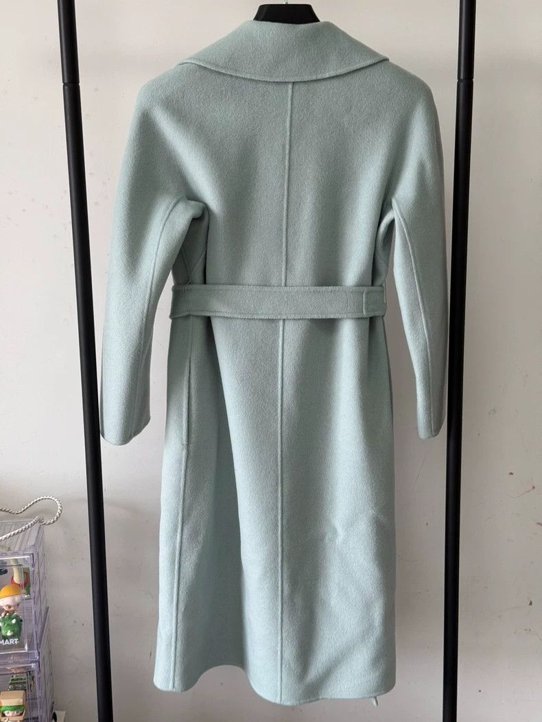 Max Mara Max Mara Light blue long wool coat with red label Size M / US 6-8 / IT 42-44 - 4 Thumbnail