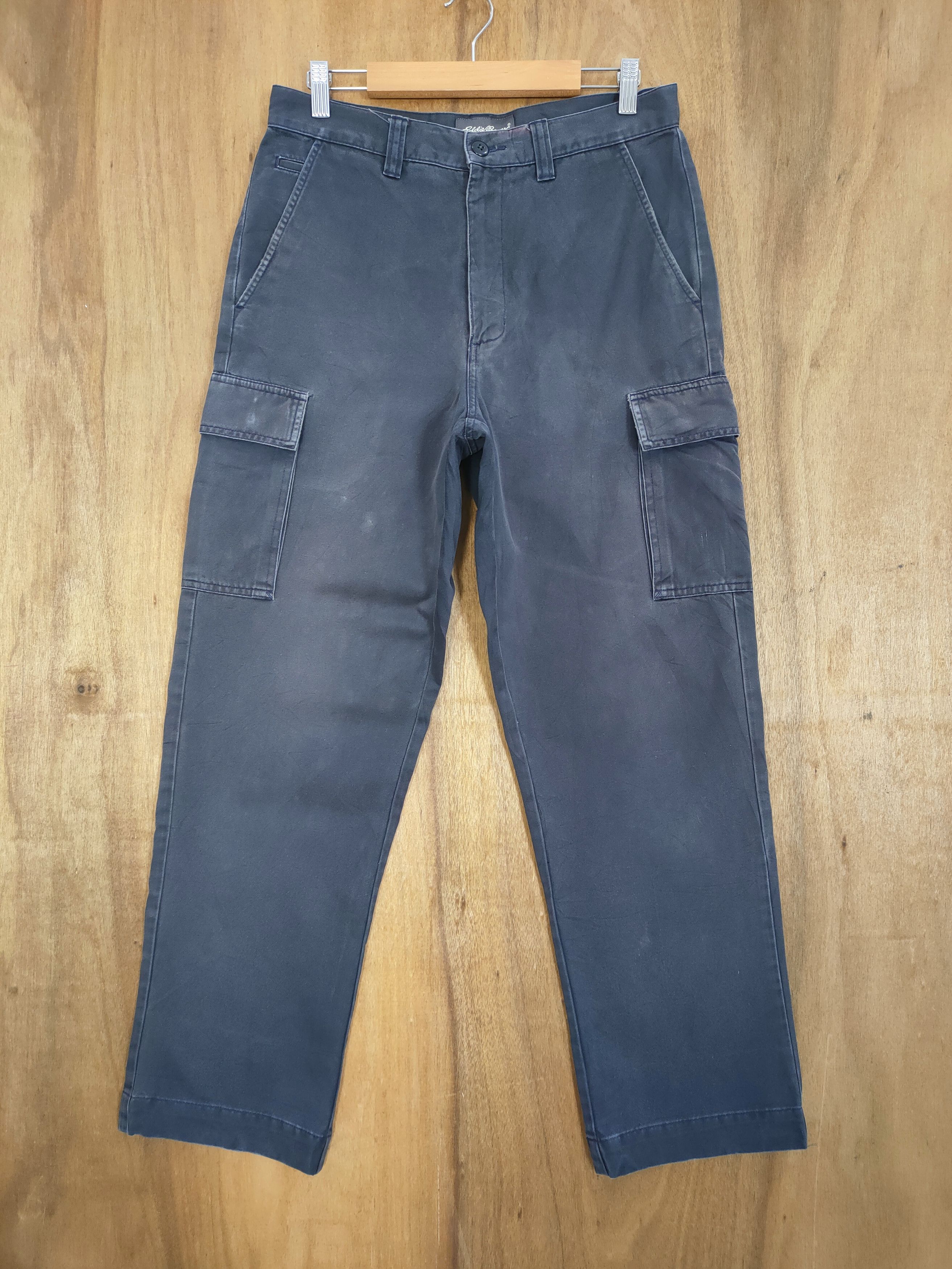 Eddie Bauer × Japanese Brand W30x30 VINTAGE EDDIE BAUER FADED BLUE CARGO PANTS Size US 30 / EU 46 - 1 Thumbnail