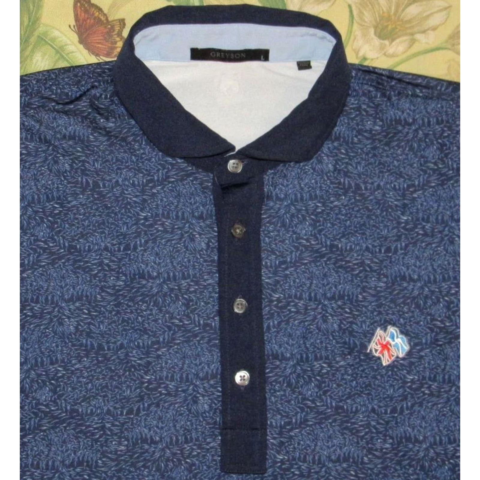 Vintage GREYSON Polo Shirt Large Men Short Sleeve Frederica Golf Club Blue Size US L / EU 52-54 / 3 - 2 Thumbnail