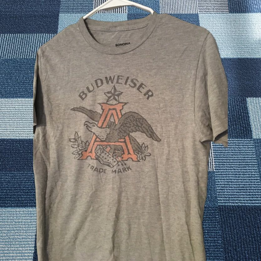 Budweiser Budweiser King Of Beers T-shirt Men Sz M Medium Eagles Logo Shirt Sleeve Gray Size US M / EU 48-50 / 2 - 1 Thumbnail