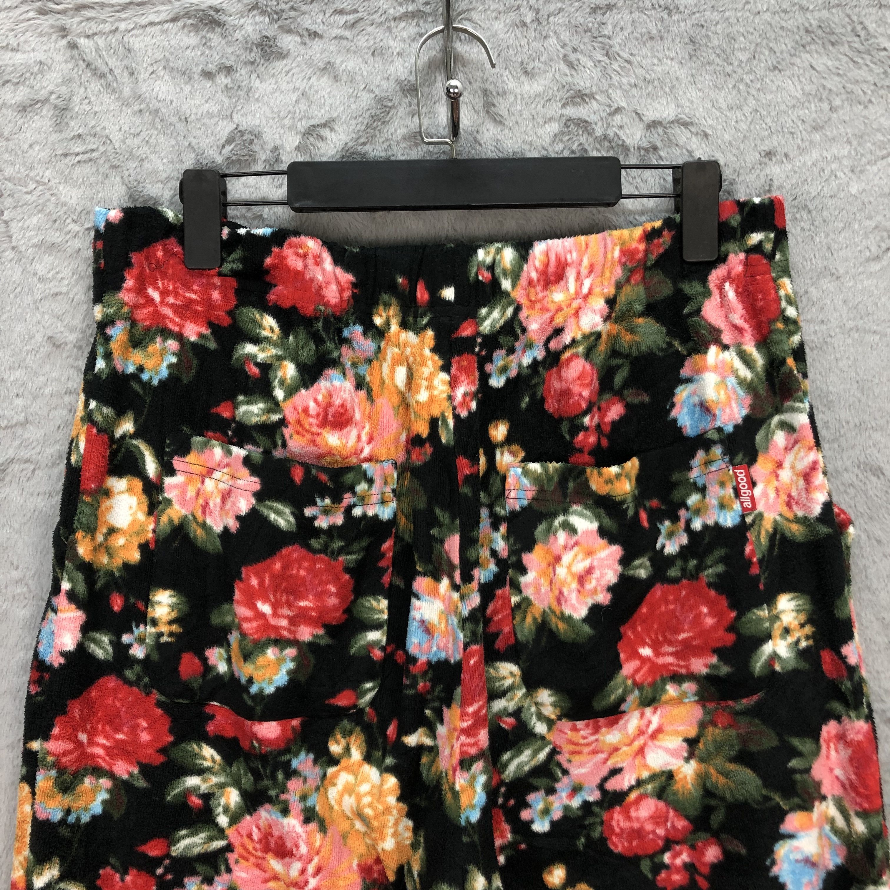 Japanese Brand ALLGOOD HATERS CREW BIG LOGO FLORAL FLEECE HOODIES #5597-200 Size US S / EU 44-46 / 1 - 18 Thumbnail
