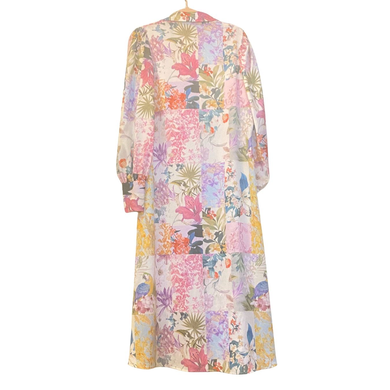 Other Floral Patchwork Button-Up Shirt Dress Size L / US 10 / IT 46 - 2 Thumbnail