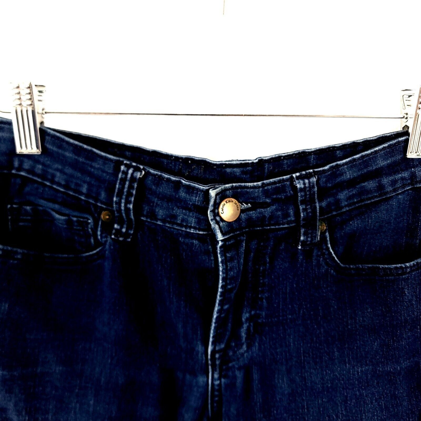 Calvin Klein Calvin Klein Ultimate Skinny Dark Blue Denim Jeans 26/2 Mid Size US 28 / EU 44 - 2 Thumbnail