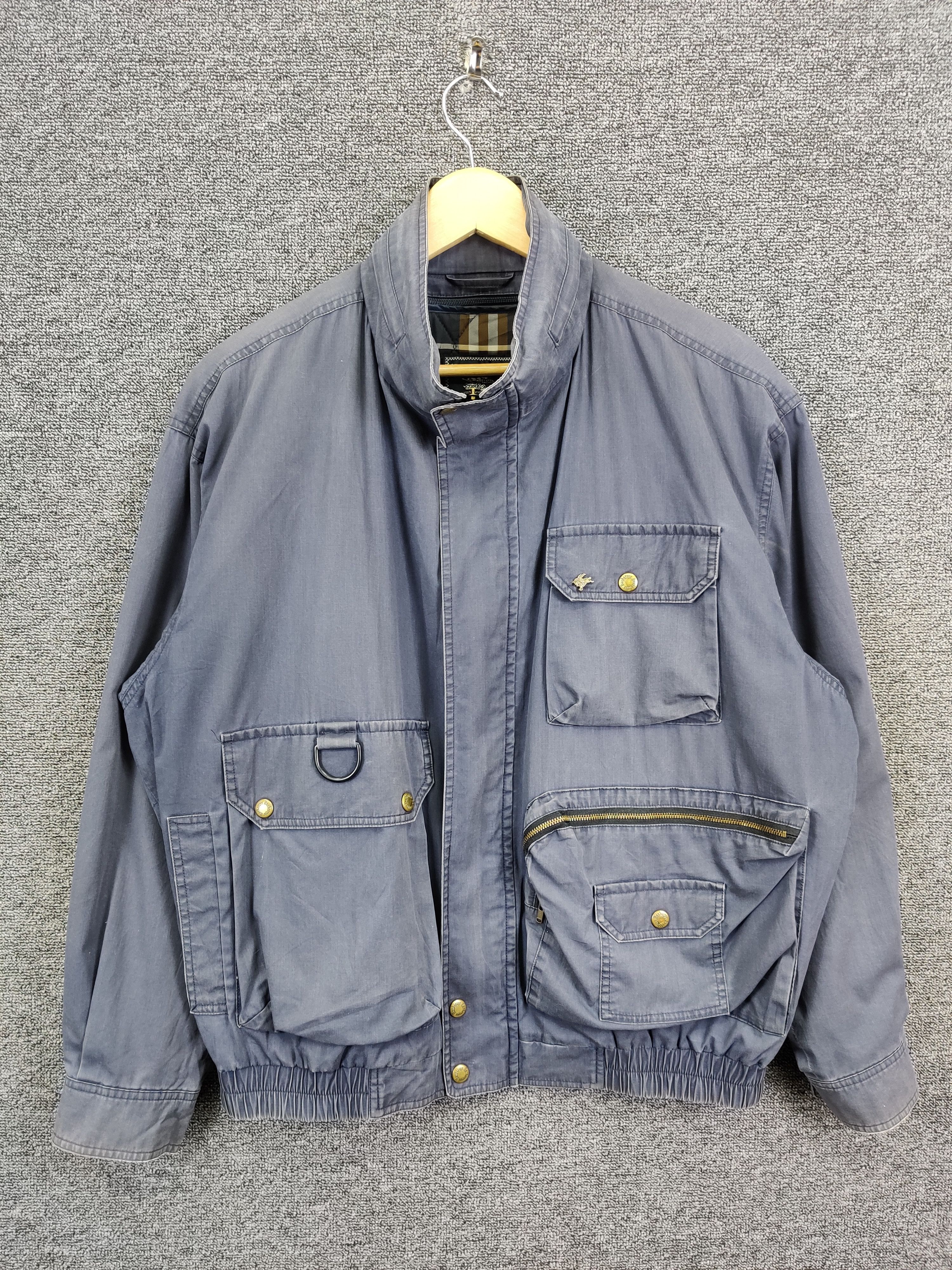 Burberry Vintage Burberrys Nova Check Parachute Bomber Jacket Size US L / EU 52-54 / 3 - 1 Thumbnail