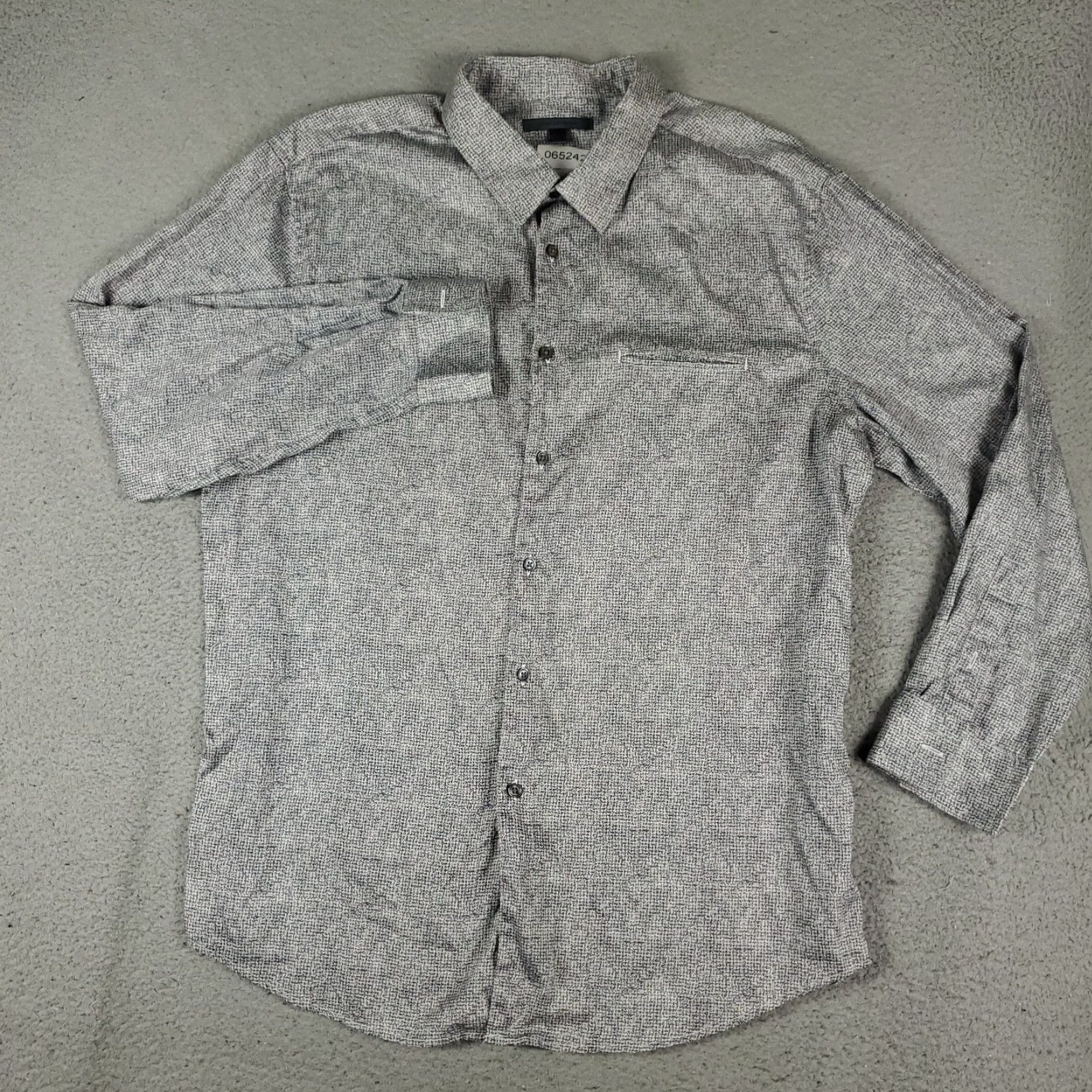 John Varvatos John Varvatos Shirt Mens 2XL Gray Button-Up Long Sleeve Cotton Size US XXL / EU 58 / 5 - 2 Thumbnail