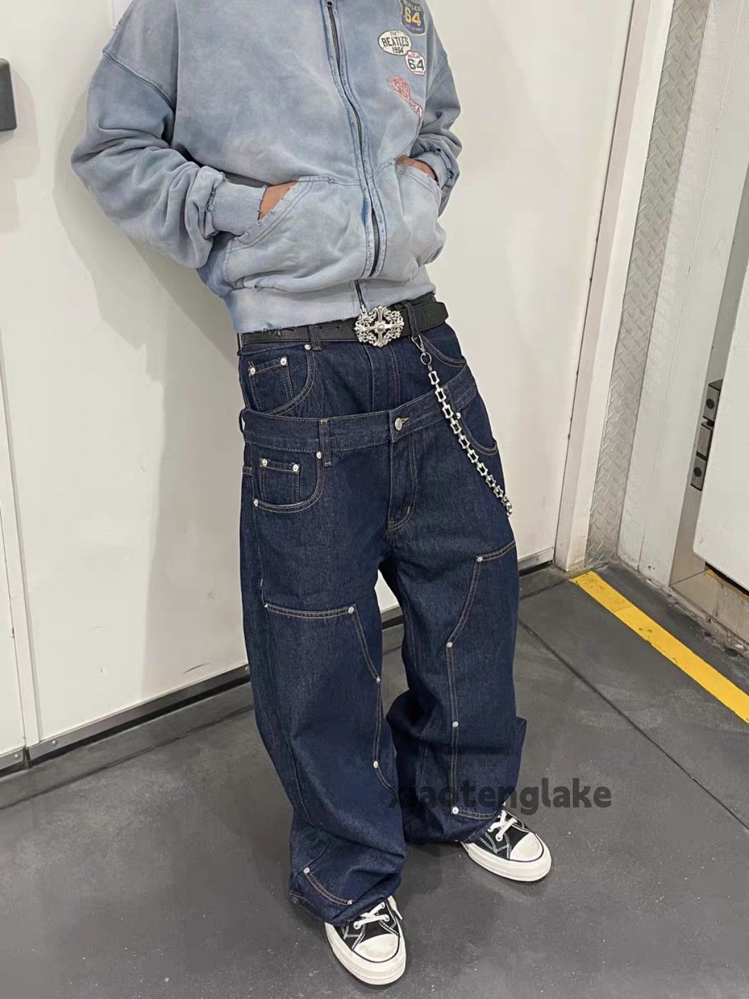 Jean zx vintage wide Leg loose baggy carpenter cargo jeans Size US 30 / EU 46 - 1 Thumbnail