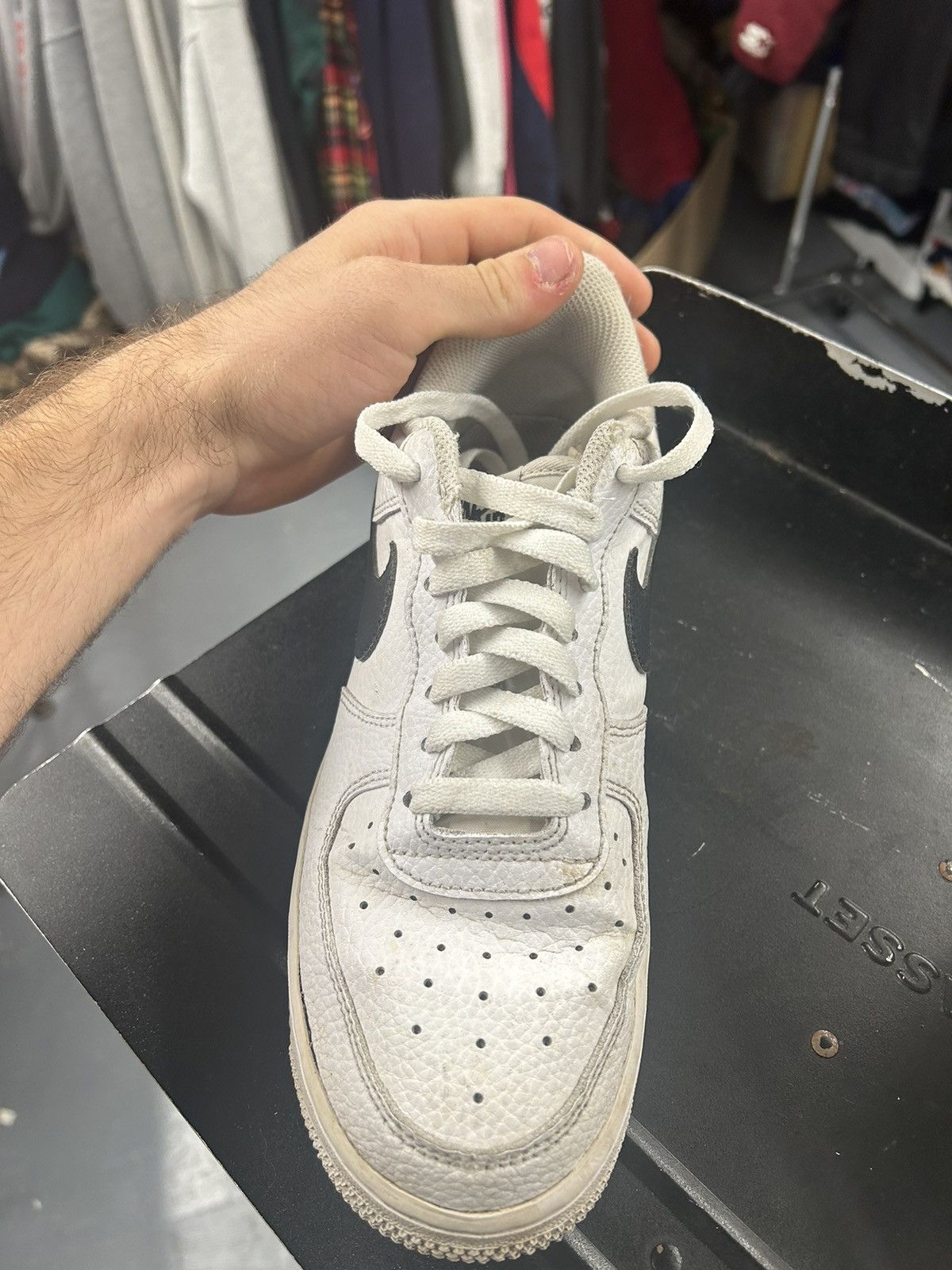 Nike × Vintage Crazy Y2K Essential White Nike Air Force One Black Swoosh Size US 7 / EU 40 - 4 Thumbnail