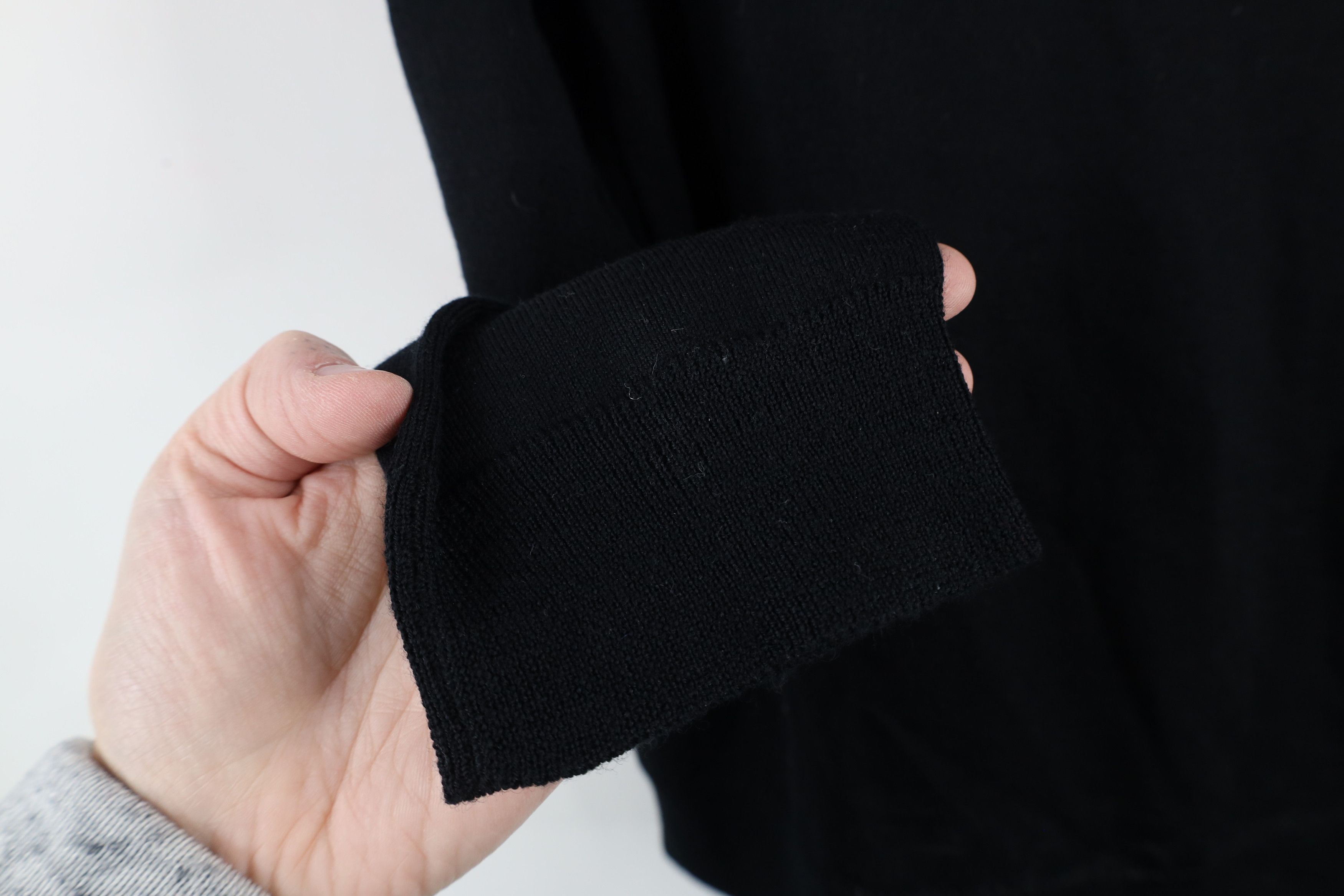 J.Crew × Vintage J Crew Blank Lightweight Merino Wool Knit Sweater Black Size L / US 10 / IT 46 - 7 Thumbnail
