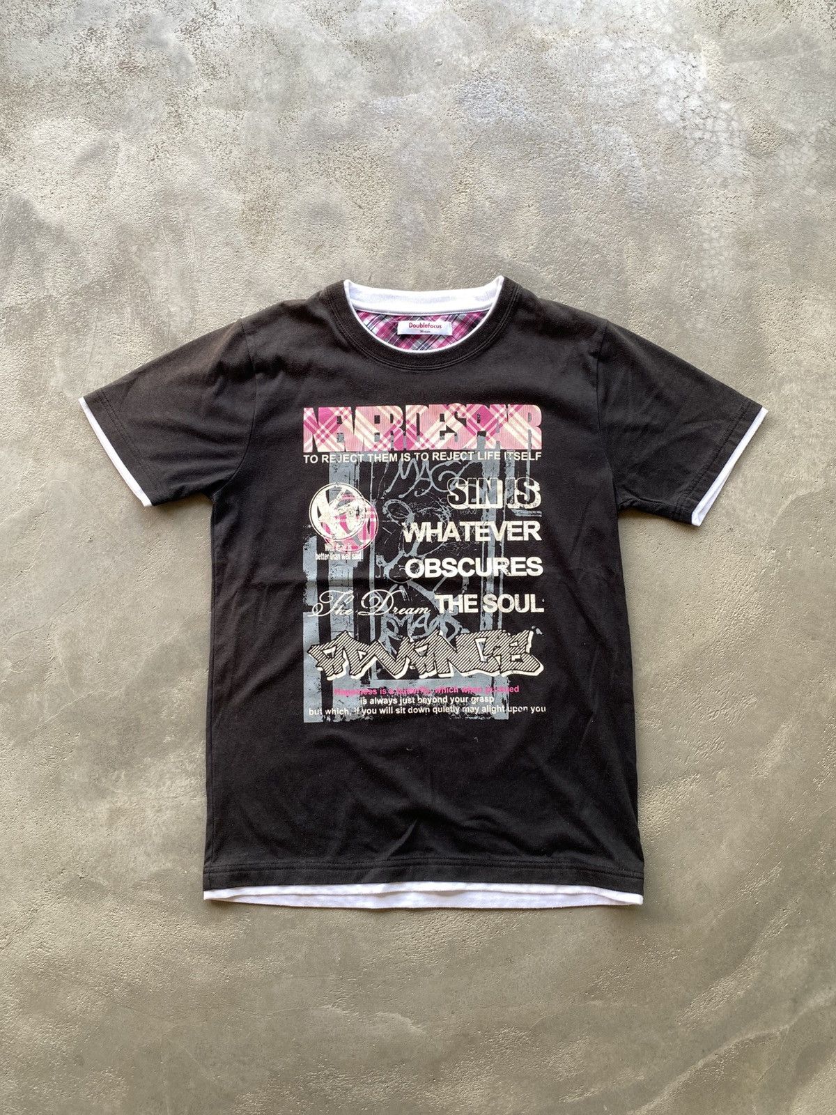 Beauty Beast × Hysteric Glamour × If Six Was Nine Doublefocus Poem Japanese Double Layer Tshirt Size US M / EU 48-50 / 2 - 1 Thumbnail