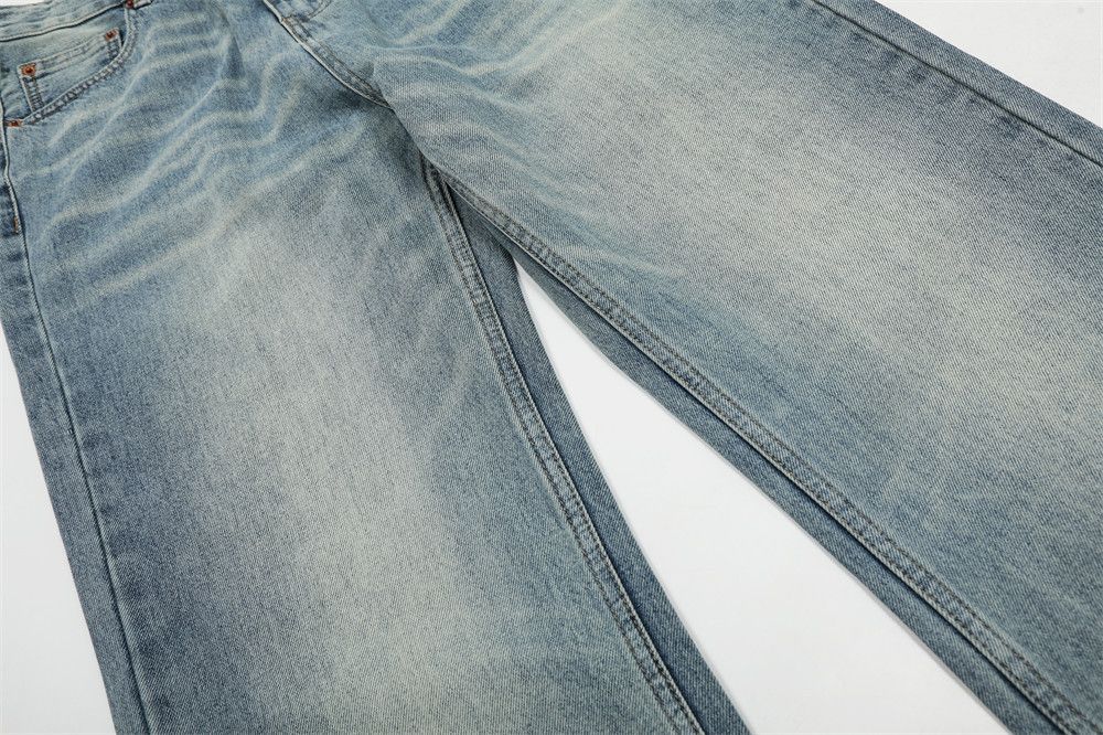 Vintage Men's American style distressed washed flared jeans Size US 32 / EU 48 - 4 Thumbnail