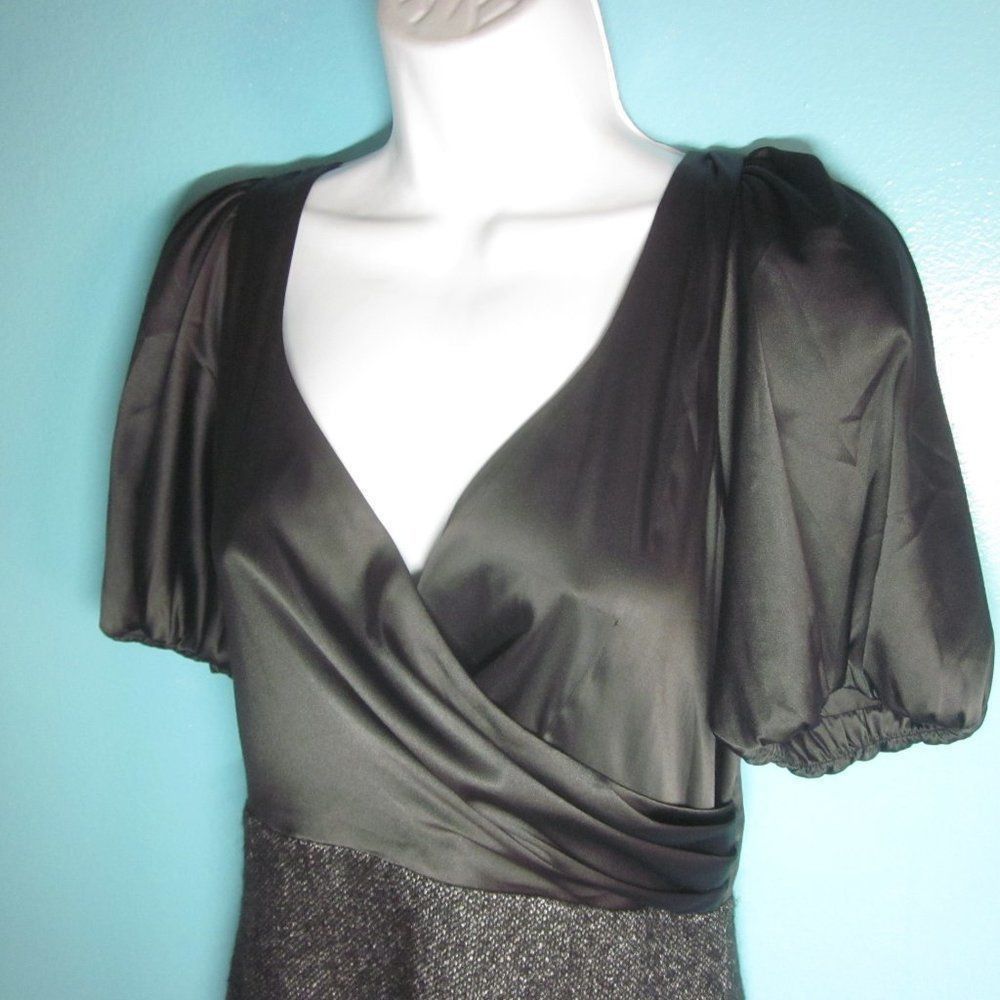 Rebecca Taylor Rebecca Taylor Dress Satiny Brown Top with Tweed Bottom Size Size M / US 6-8 / IT 42-44 - 2 Thumbnail