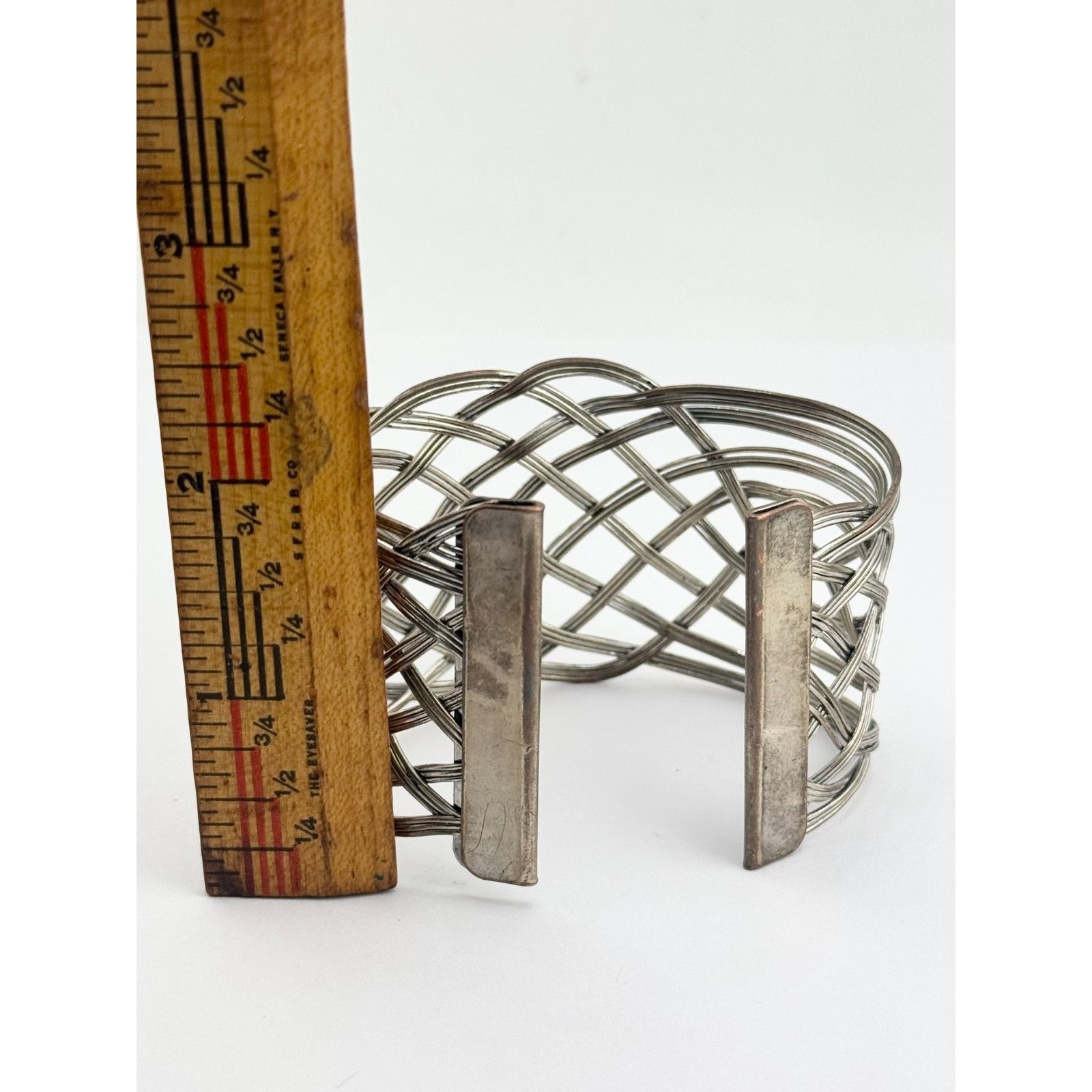 Vintage Vintage woven metal cuff bracelet Size ONE SIZE - 4 Thumbnail