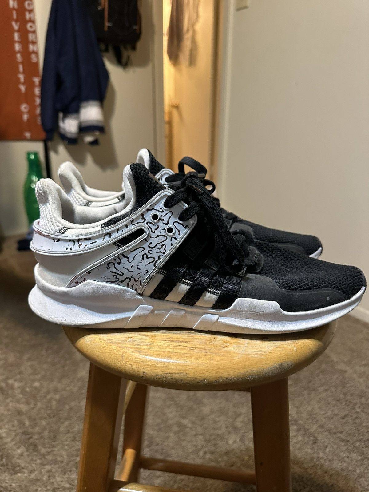 Adidas Vintage Adidas EQT SUPPORT ADV 'BLACK' 00s size 13 Size US 13 / EU 46 - 1 Thumbnail