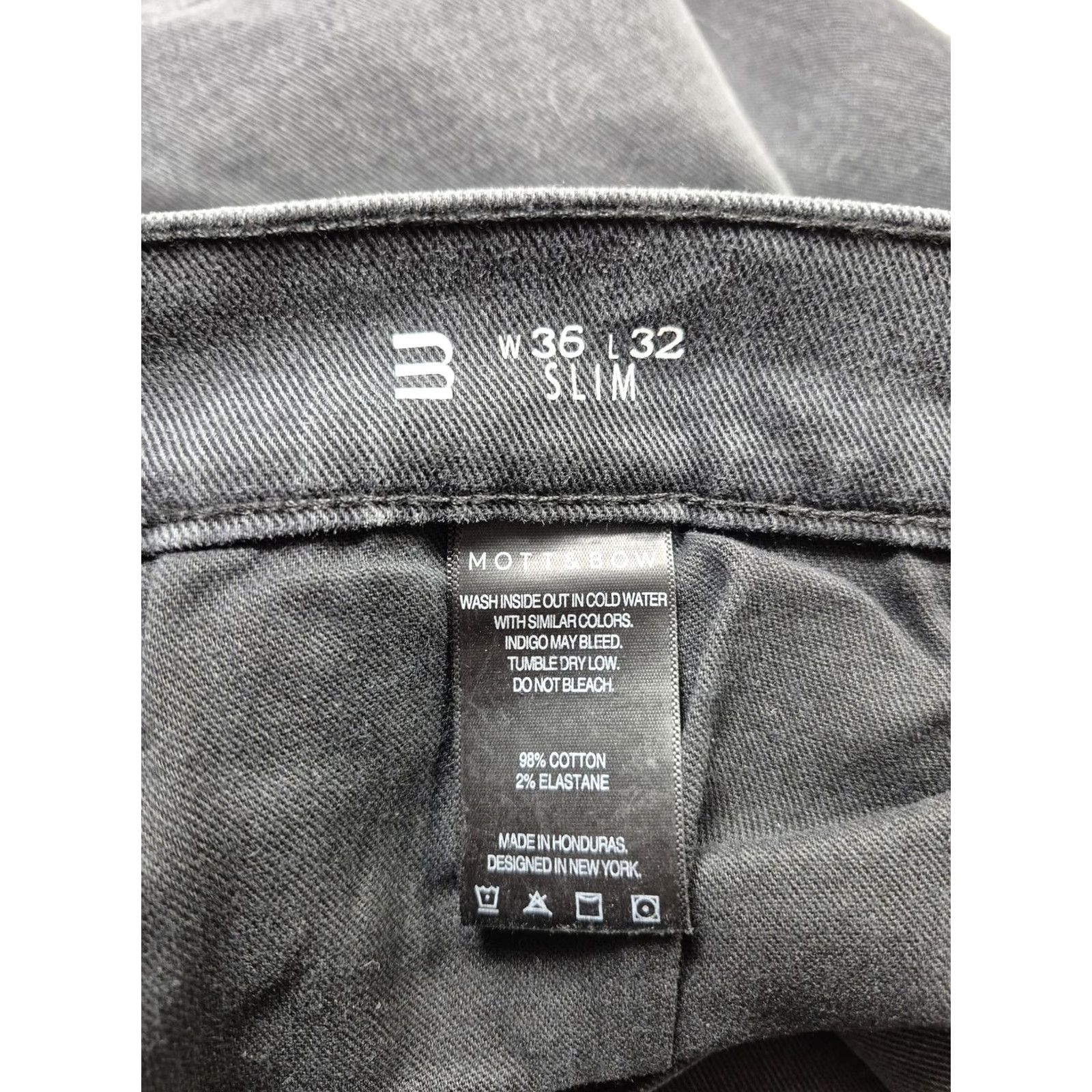 Mott & Bow Mott & Bow Jeans 36x32 Gray Slim Stone 9 Month Denim Straight Stretch Mens Regular Zip Pockets Logo Cord Belt Loops Stones Wash Size US 36 / EU 52 - 6 Thumbnail