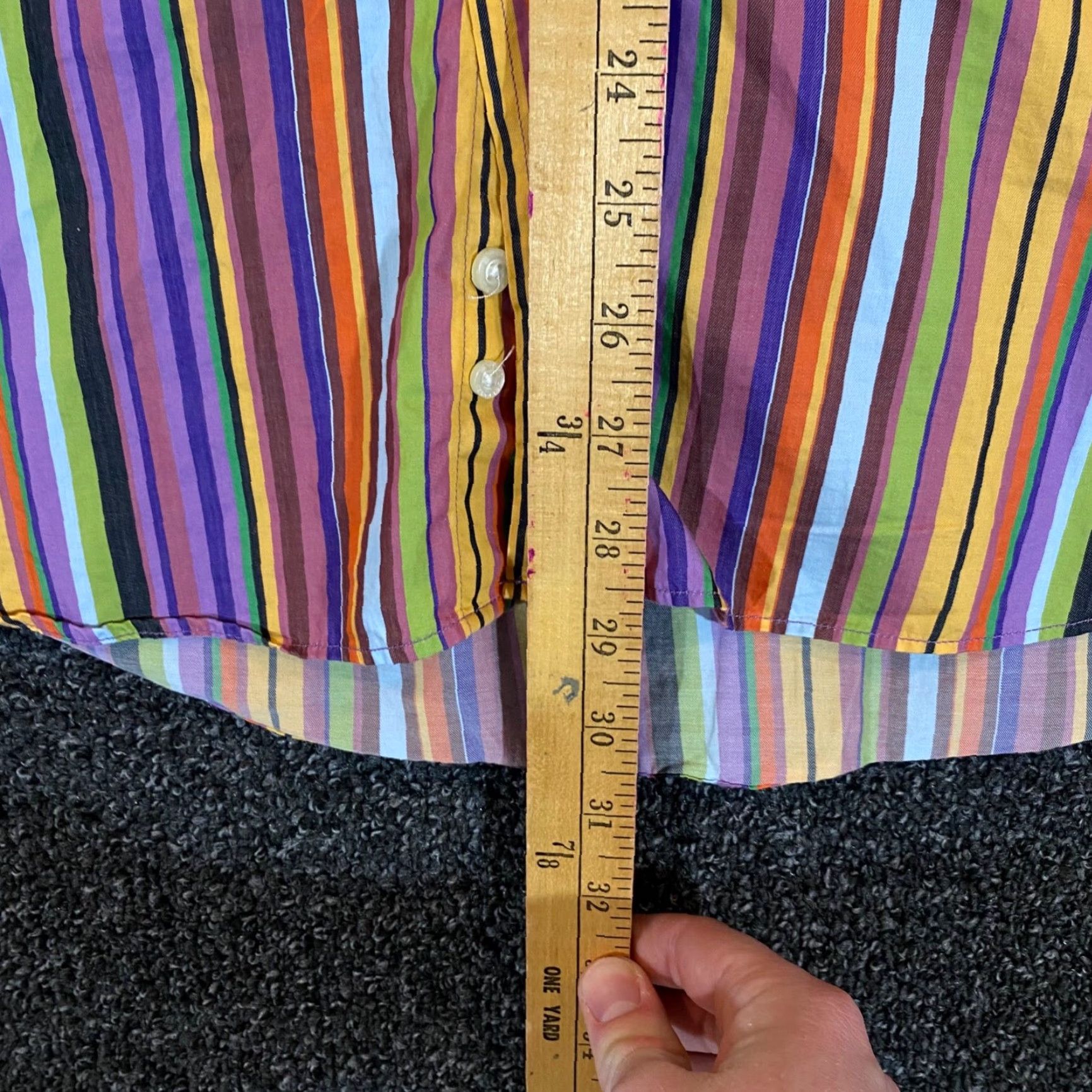 Etro ETRO Milano Shirt Mens 42 Multicolor Striped Button Up Outdoors L/S Italy Dress Size 42R - 4 Thumbnail