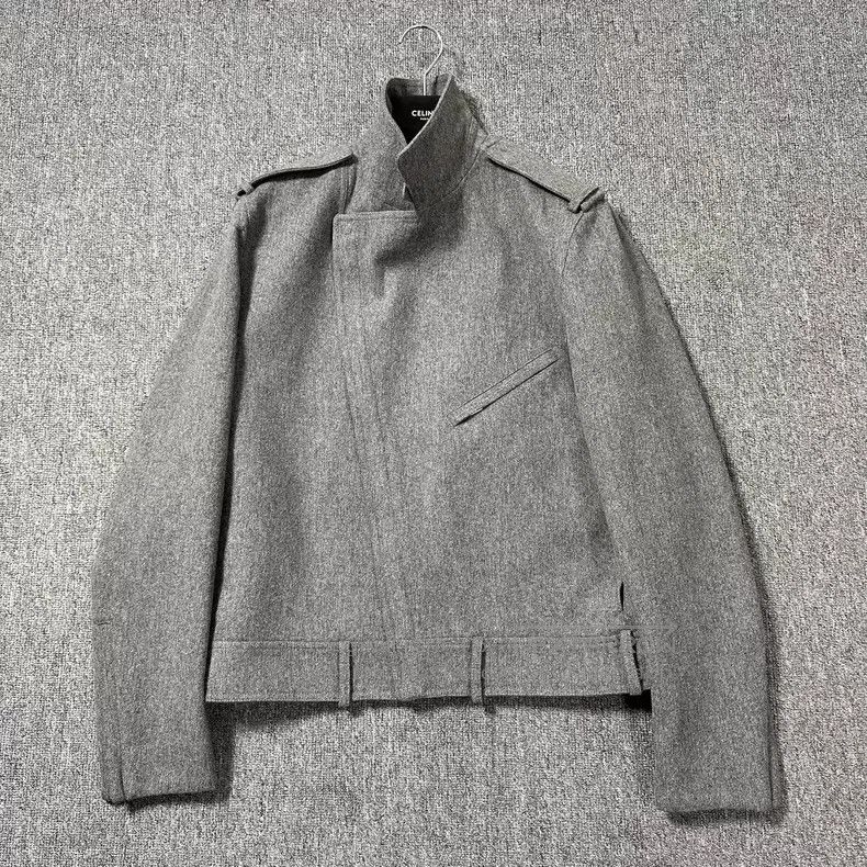 Dior Dior Light Grey Biker Zip Wool Jacket Size US L / EU 52-54 / 3 - 2 Thumbnail