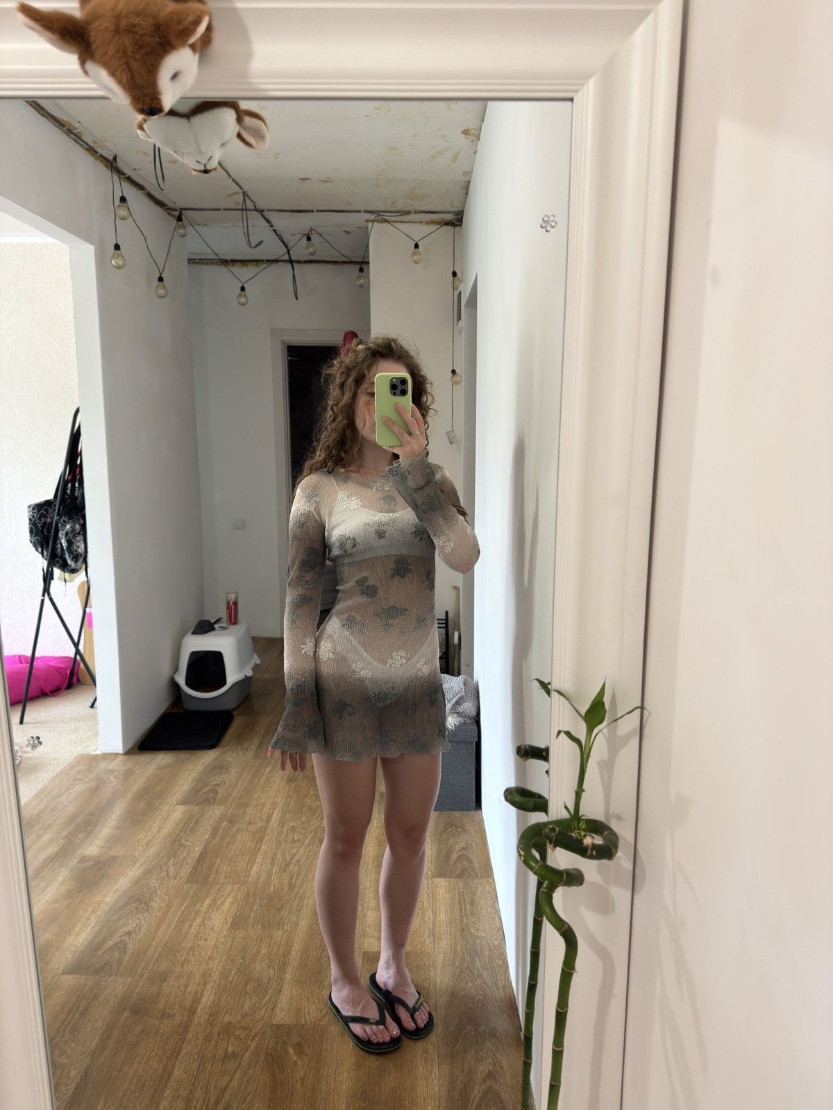 Japanese Brand JEAN PAUL GAULTIER STYLE LACE GUIPURE MESH DRESS Size S / US 4 / IT 40 - 5 Thumbnail