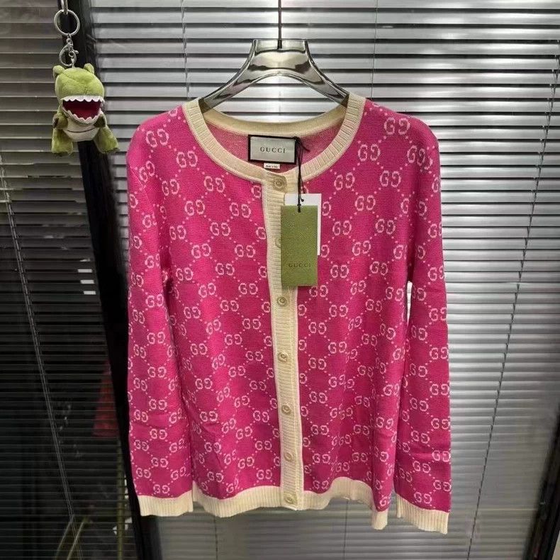 Gucci Gucci Pink Double G Pattern Cardigan - dmc Size US S / EU 44-46 / 1 - 1 Thumbnail