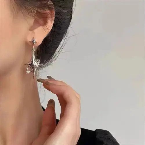 Jewelry Y2K Star Drop Earring Size ONE SIZE - 4 Thumbnail