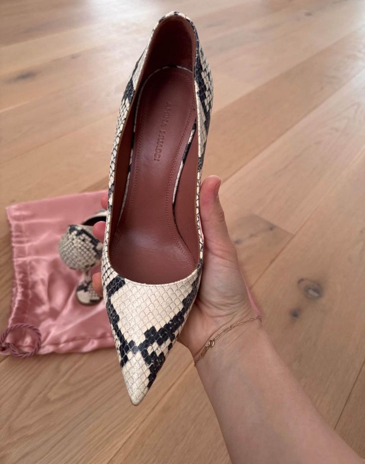 Amina Muaddi Amina Muaddi leather heels size 36 Size US 6 / IT 36 - 6 Thumbnail