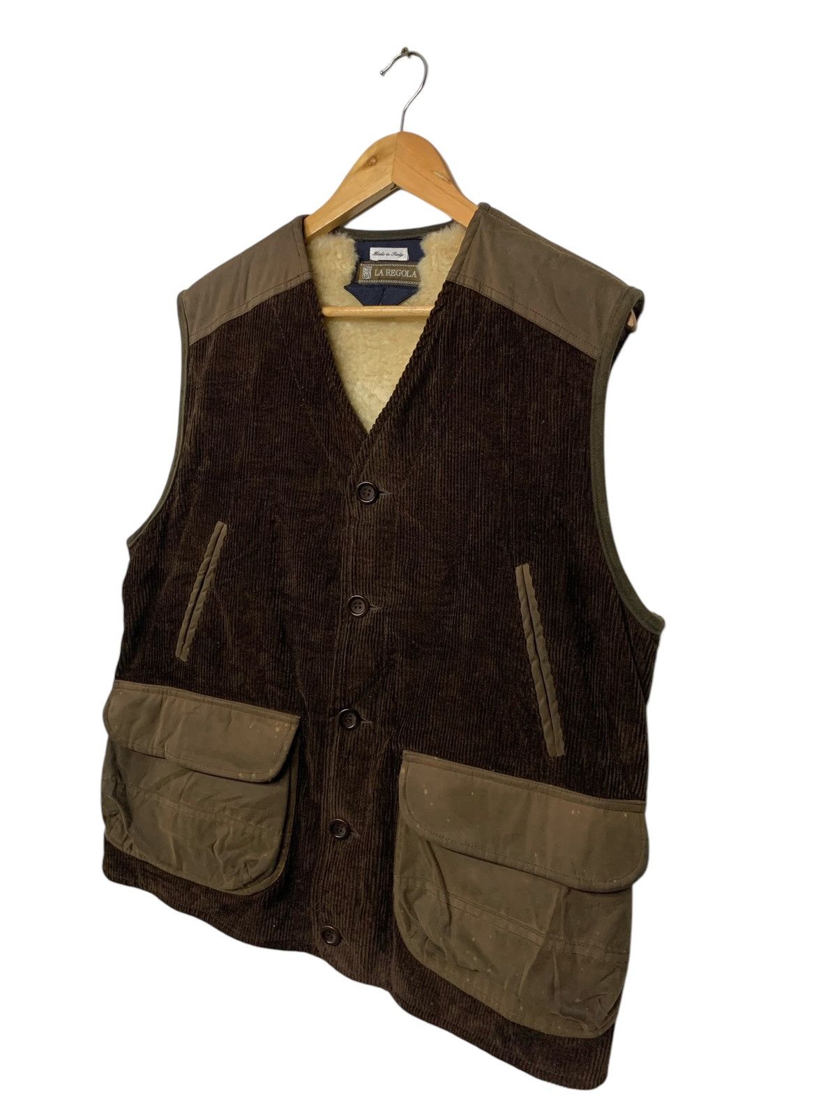 Leather × Vintage Vintage 90's La Regola Leather Vests Made In Italy Size US L / EU 52-54 / 3 - 2 Thumbnail