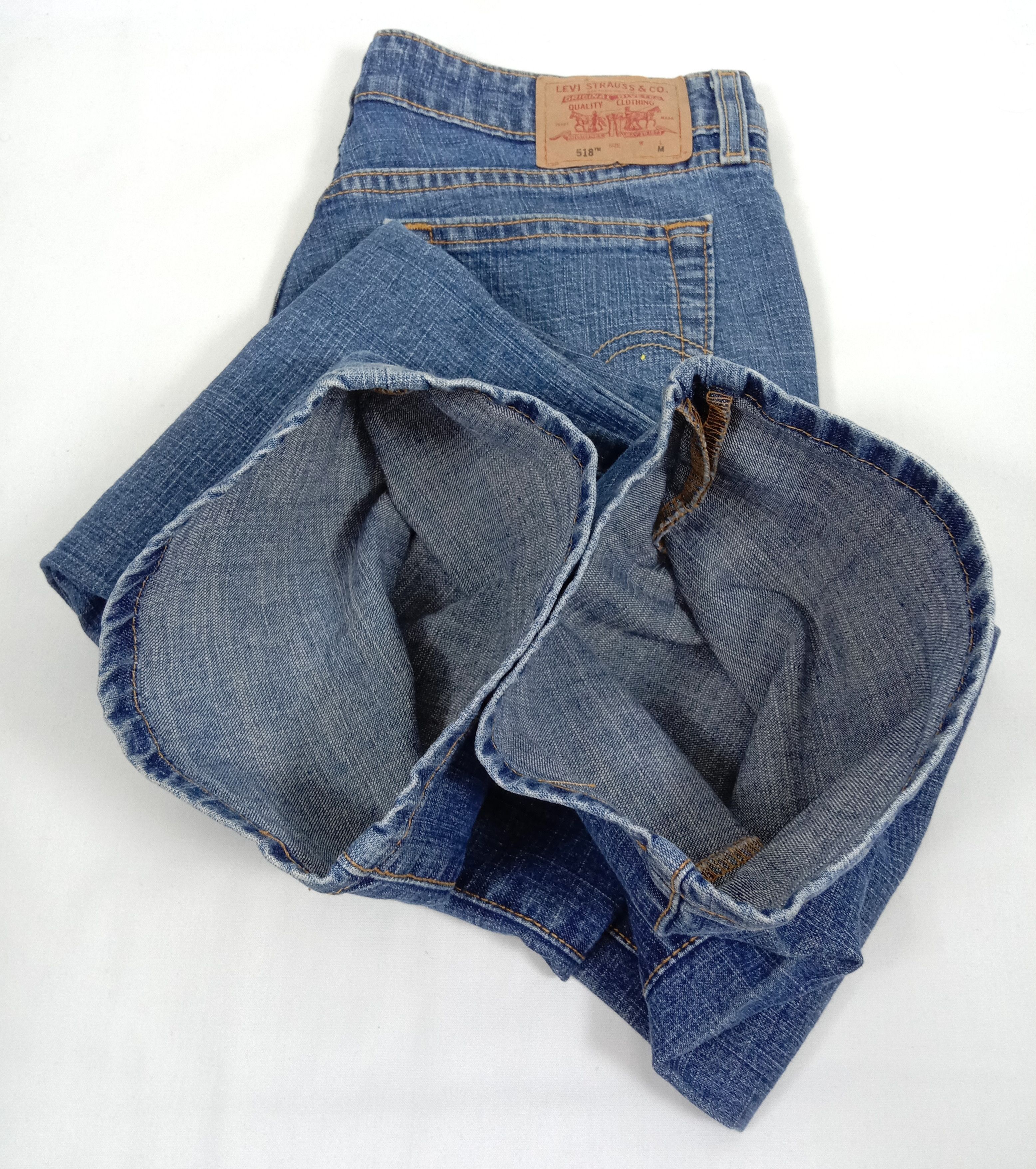 Levi's Vintage Levi's 518 Flare Jeans Blue Wash Denim Size 31" - 15 Thumbnail