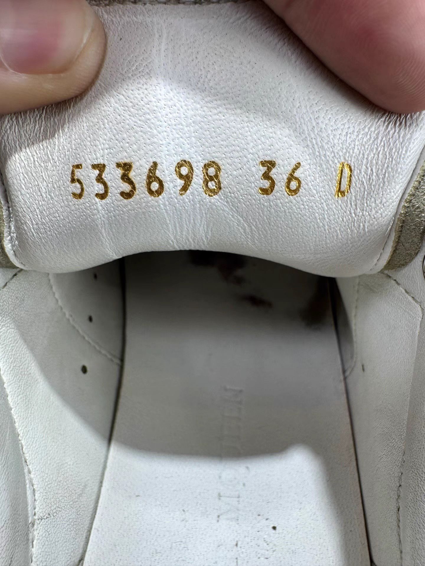 Alexander McQueen ALEXANDER MCQUEEN Stud Heel Tab White Sneakers Size US 6 / IT 36 - 7 Thumbnail