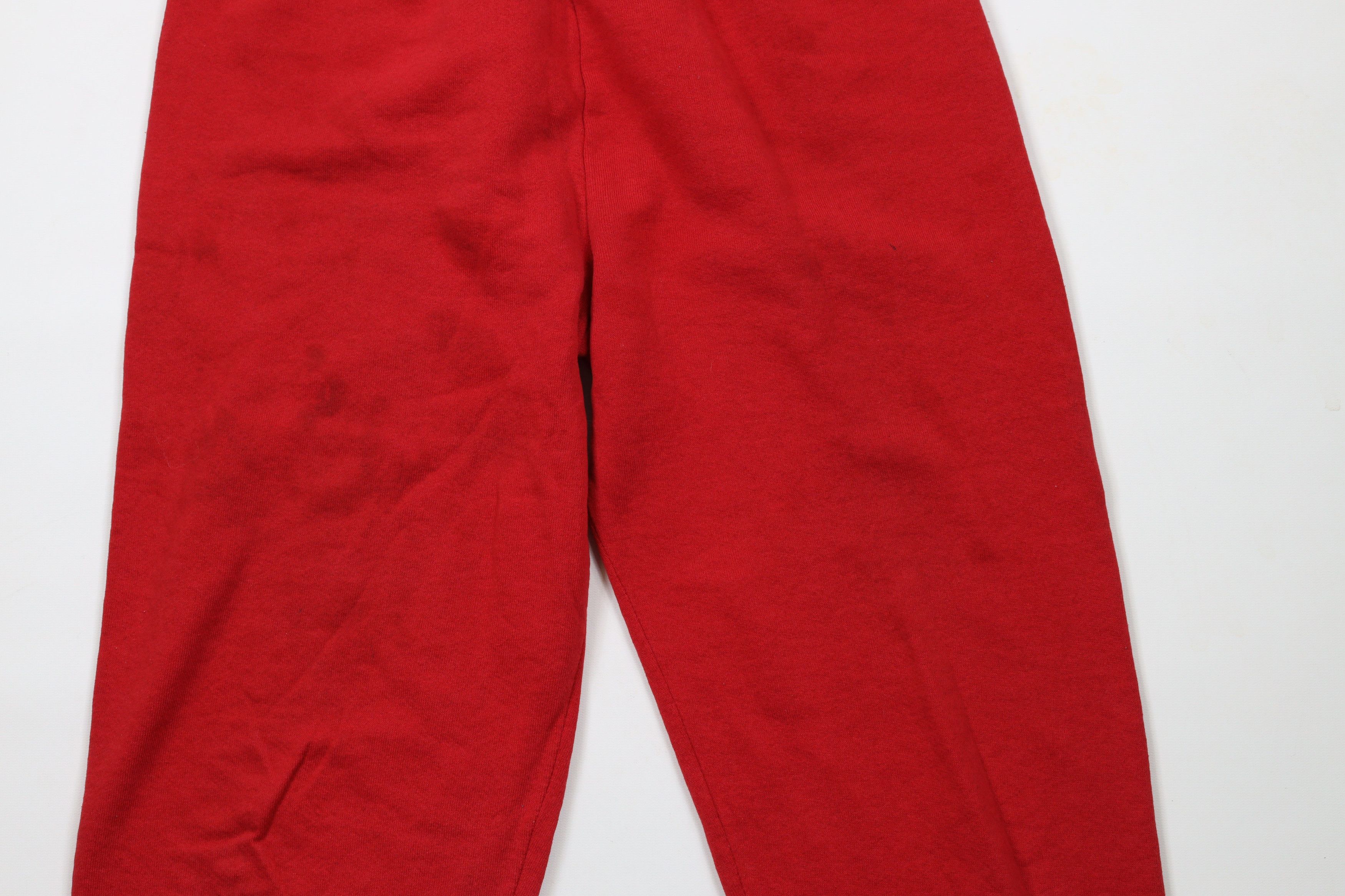 Vintage Vintage 90s Streetwear Blank Sweatpants Joggers Red USA Size US 36 / EU 52 - 3 Thumbnail