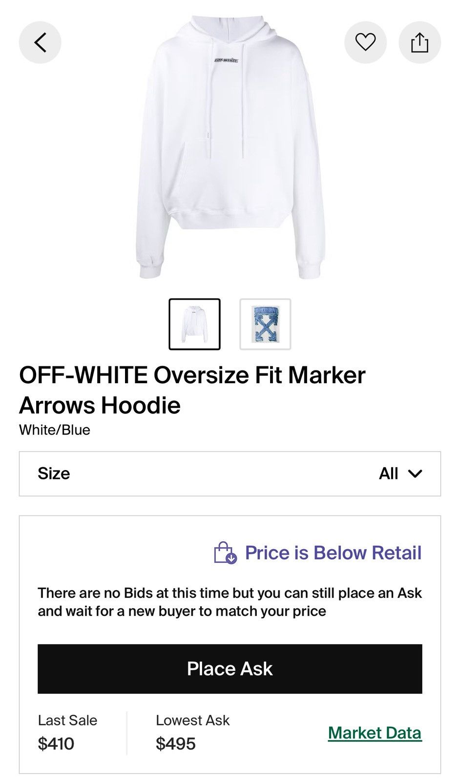Off-White Off-white marker arrow hoodie hoody Virgil Abloh OW Size US XL / EU 56 / 4 - 8 Thumbnail
