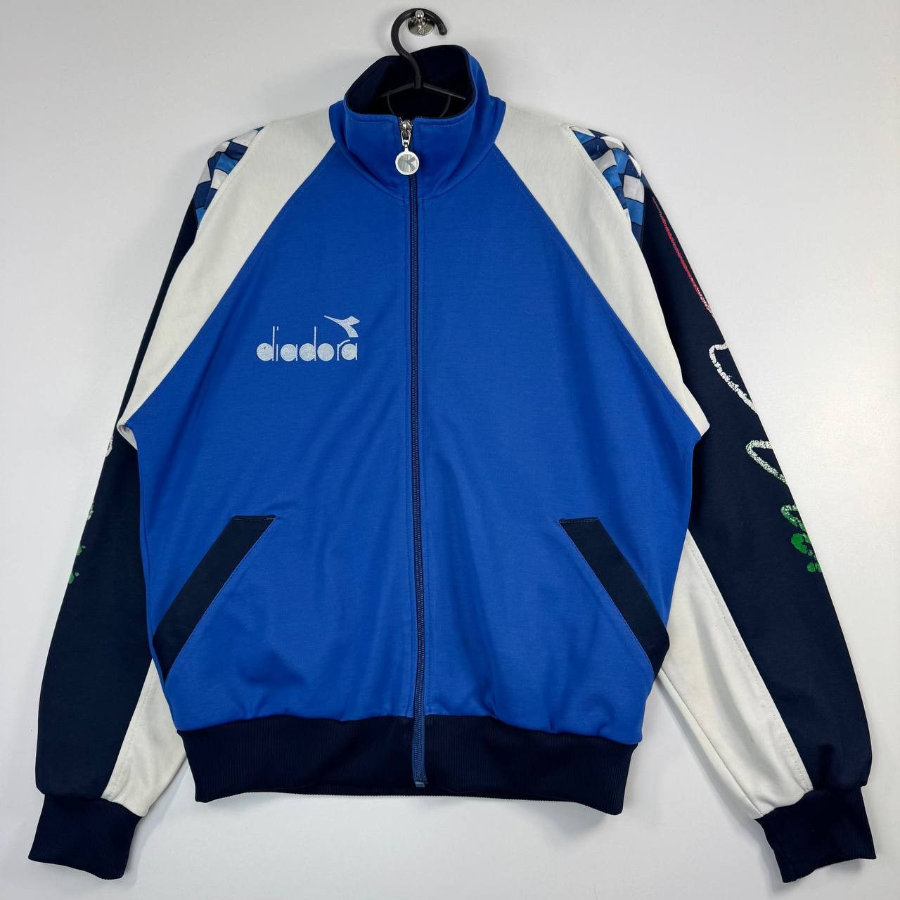 Diadora Diadora Vintage Track Jacket Blue White Full Zip Men Size L Size US L / EU 52-54 / 3 - 1 Thumbnail