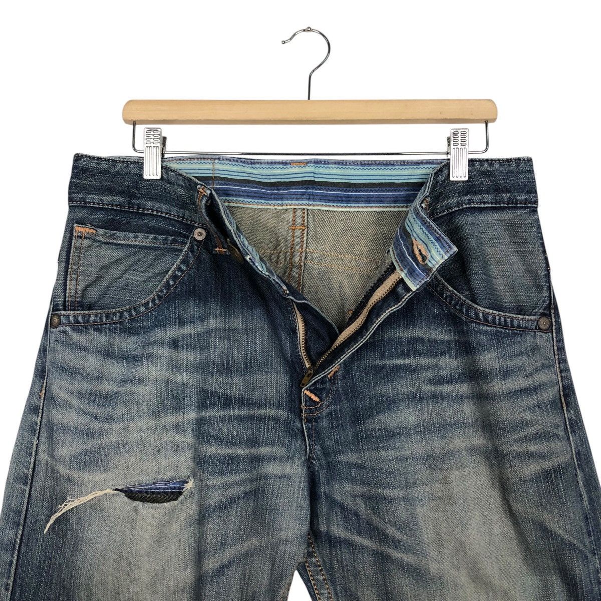 Japanese Brand 📌Exclusive Vintage Denim Jeans Edwin Punk Design IsseyMiyake Size US 32 / EU 48 - 19 Thumbnail