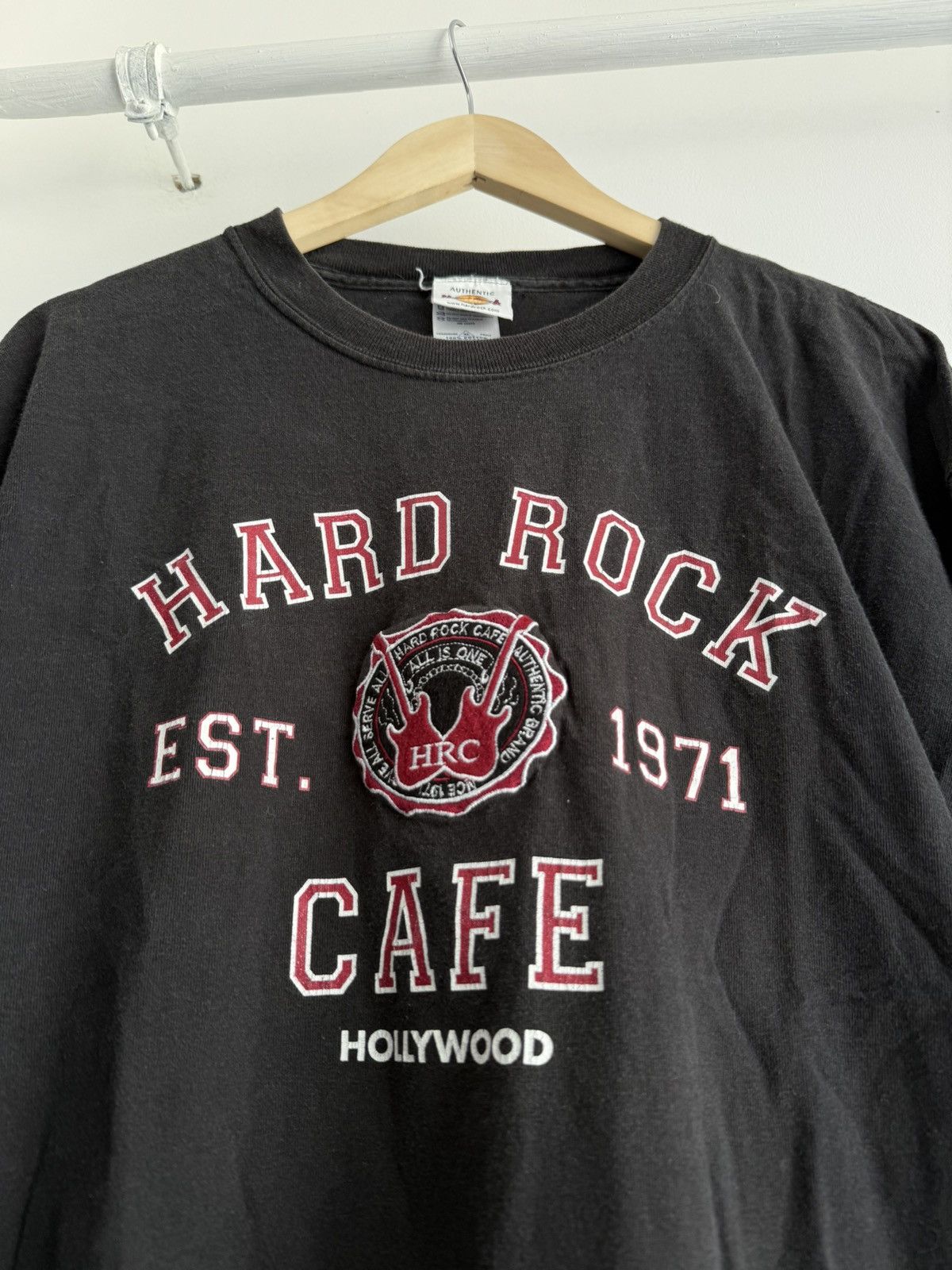 Hard Rock Cafe Vintage 90s Hard Rock Cafe Hollywood Long Sleeve Size US XL / EU 56 / 4 - 3 Thumbnail