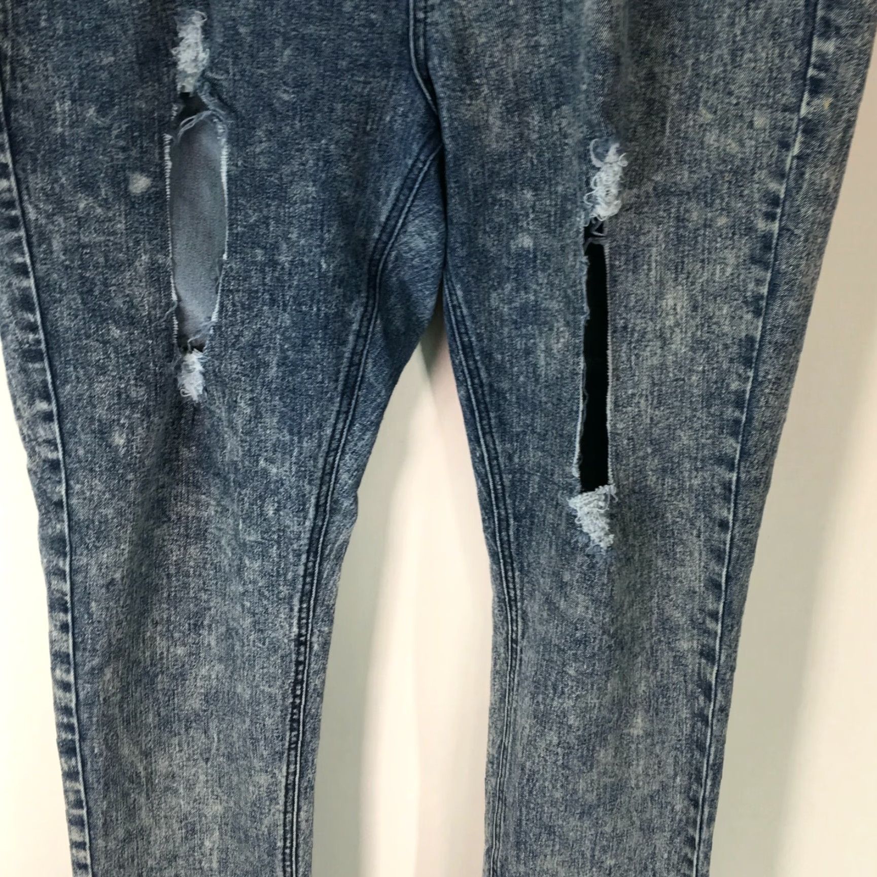Vintage Ashley Stewart Jeans Women Distressed Stretch Skinny Blue Denim Size 16 38X32 Size 38" / US 16 / IT 52 - 4 Thumbnail