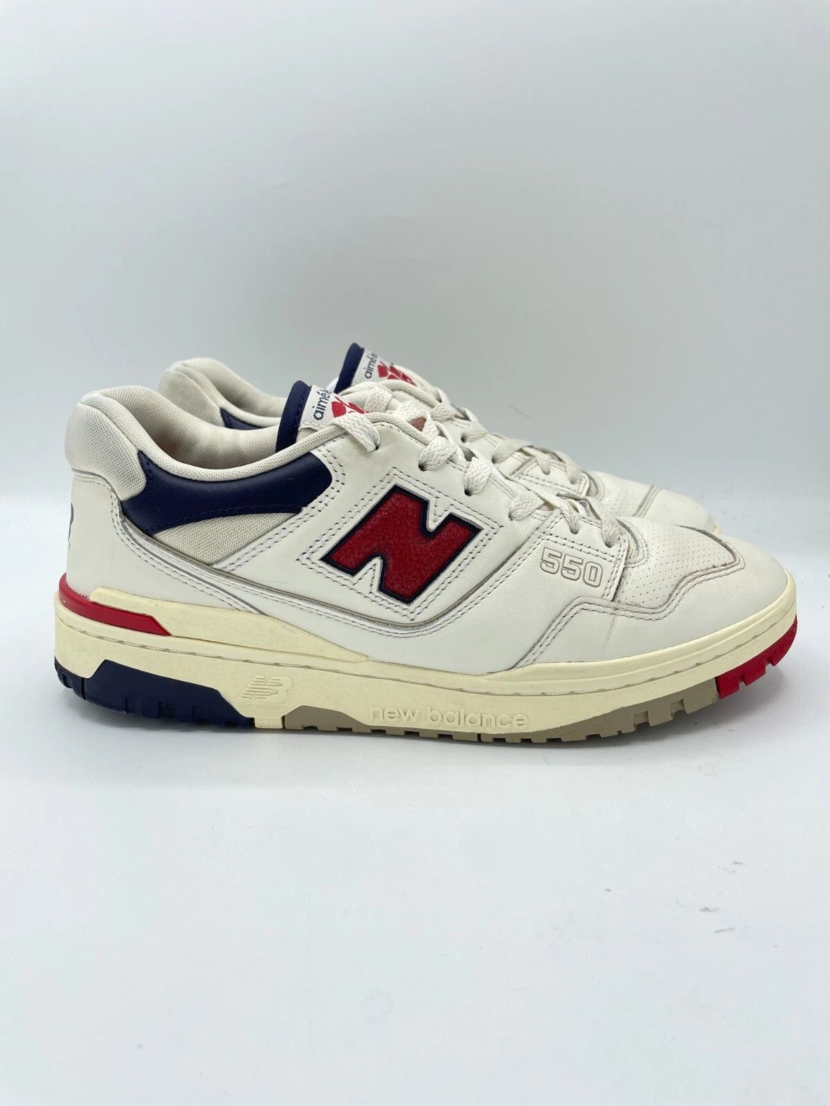 Aime Leon Dore × New Balance Aime Leon Dore New Balance 550 White Navy Red Size US 10 / EU 43 - 3 Thumbnail