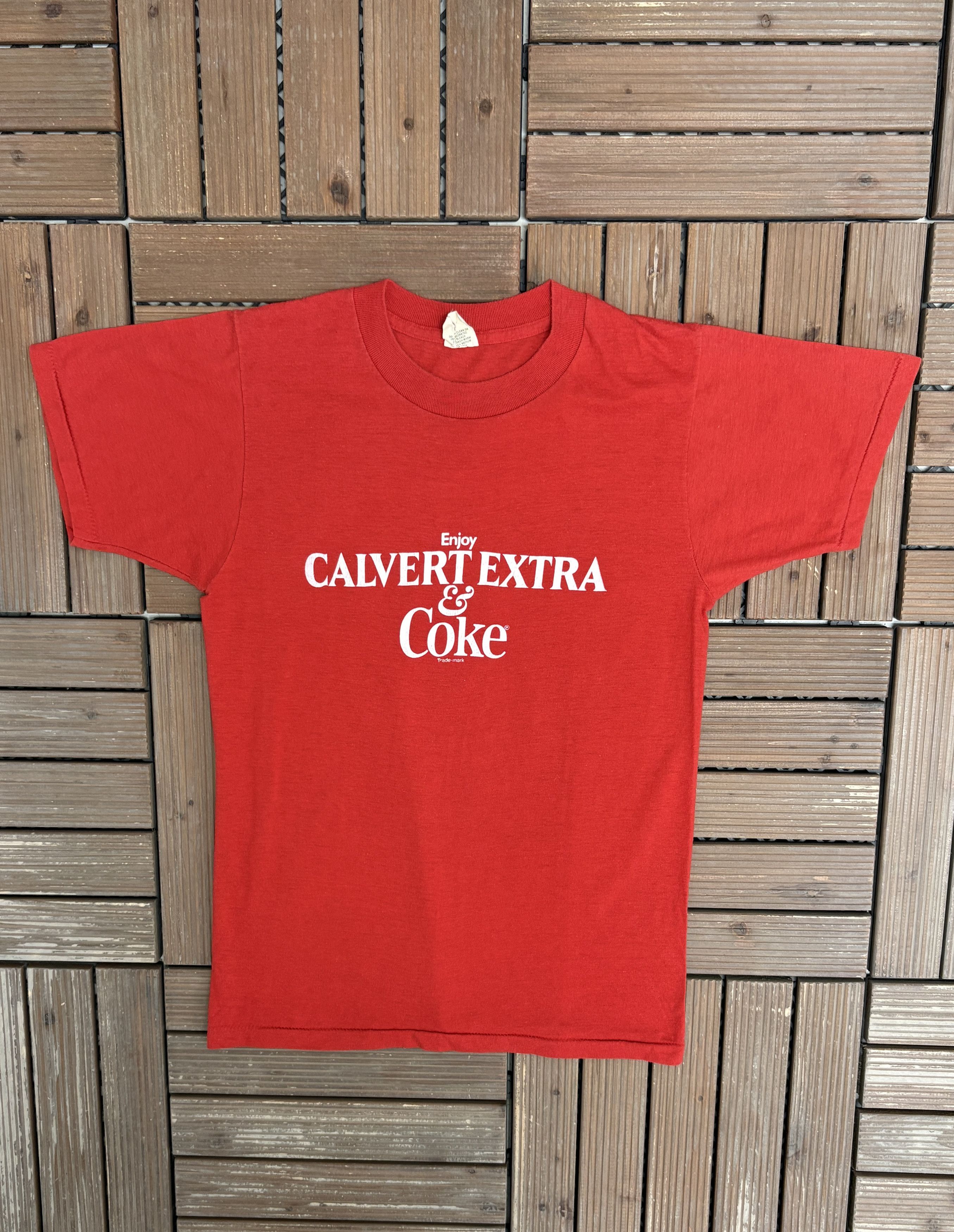 Vintage Enjoy Calvert Extra & Coke Vintage Red T-Shirt Tee Size US S / EU 44-46 / 1 - 1 Thumbnail