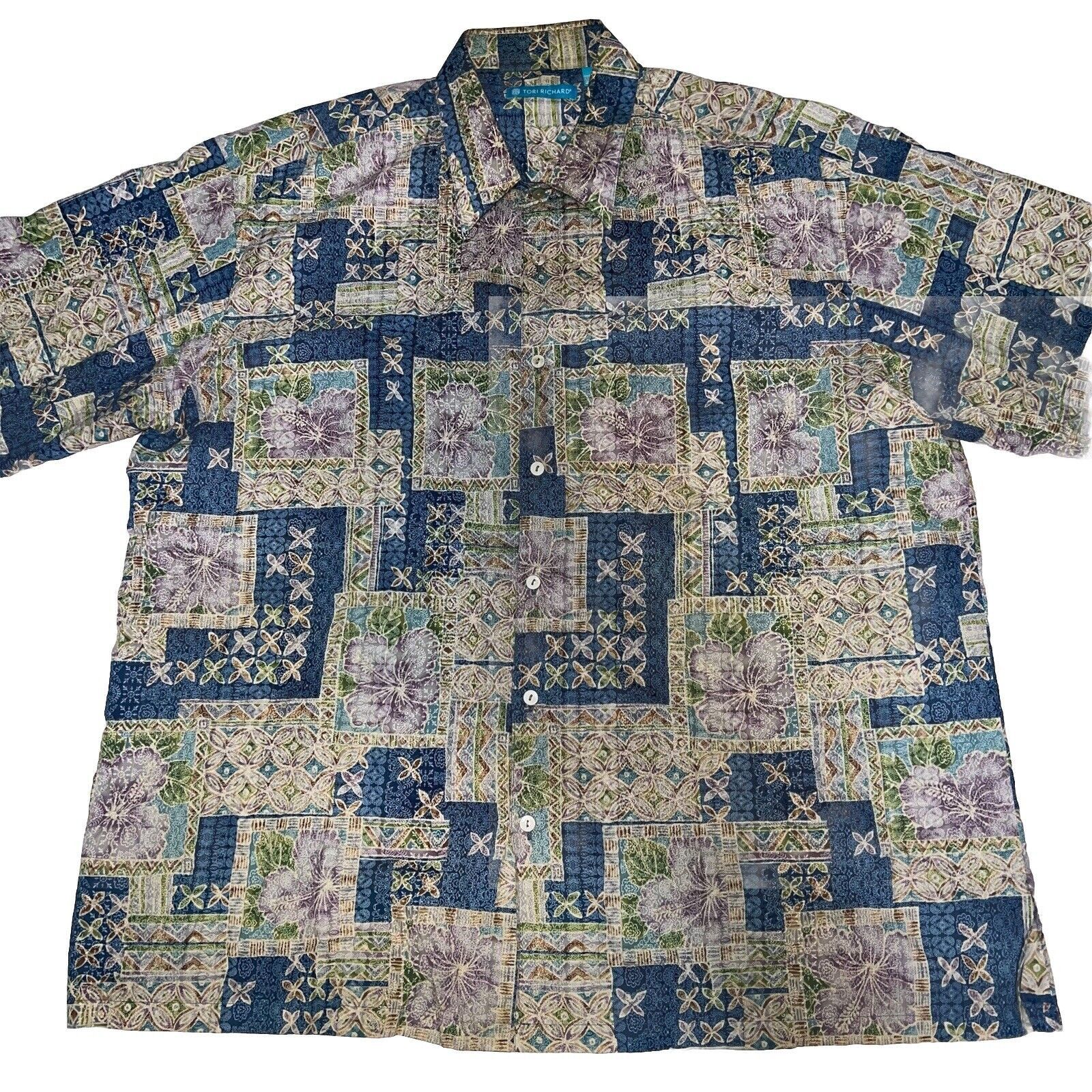 Tori Richard Tori Richard 2XL Hawaiian Shirt Paisley Abstract Geometric Size US XXL / EU 58 / 5 - 2 Thumbnail
